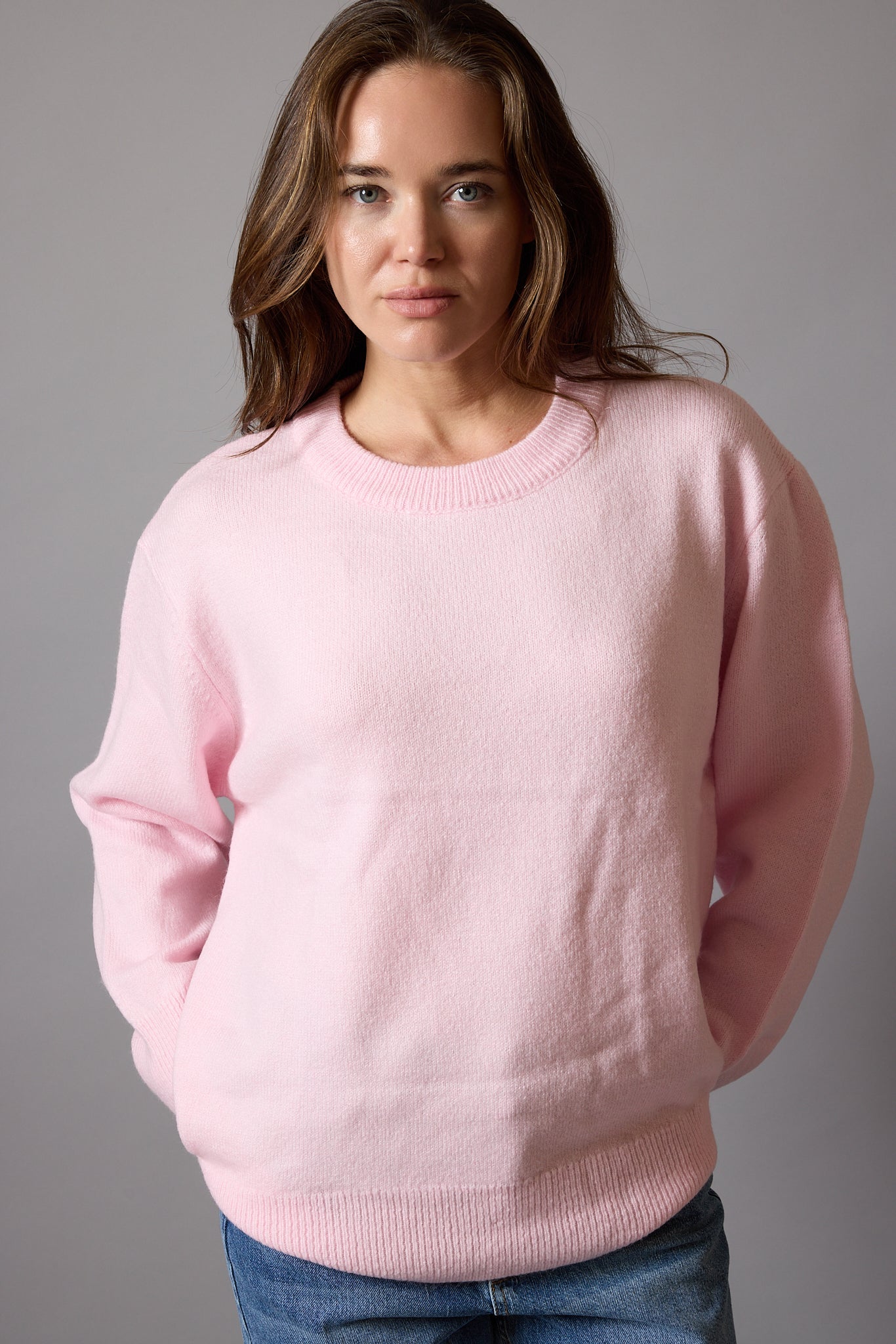 OVERSIZE BISIKLET YAKA KAZAK PINK ROSE