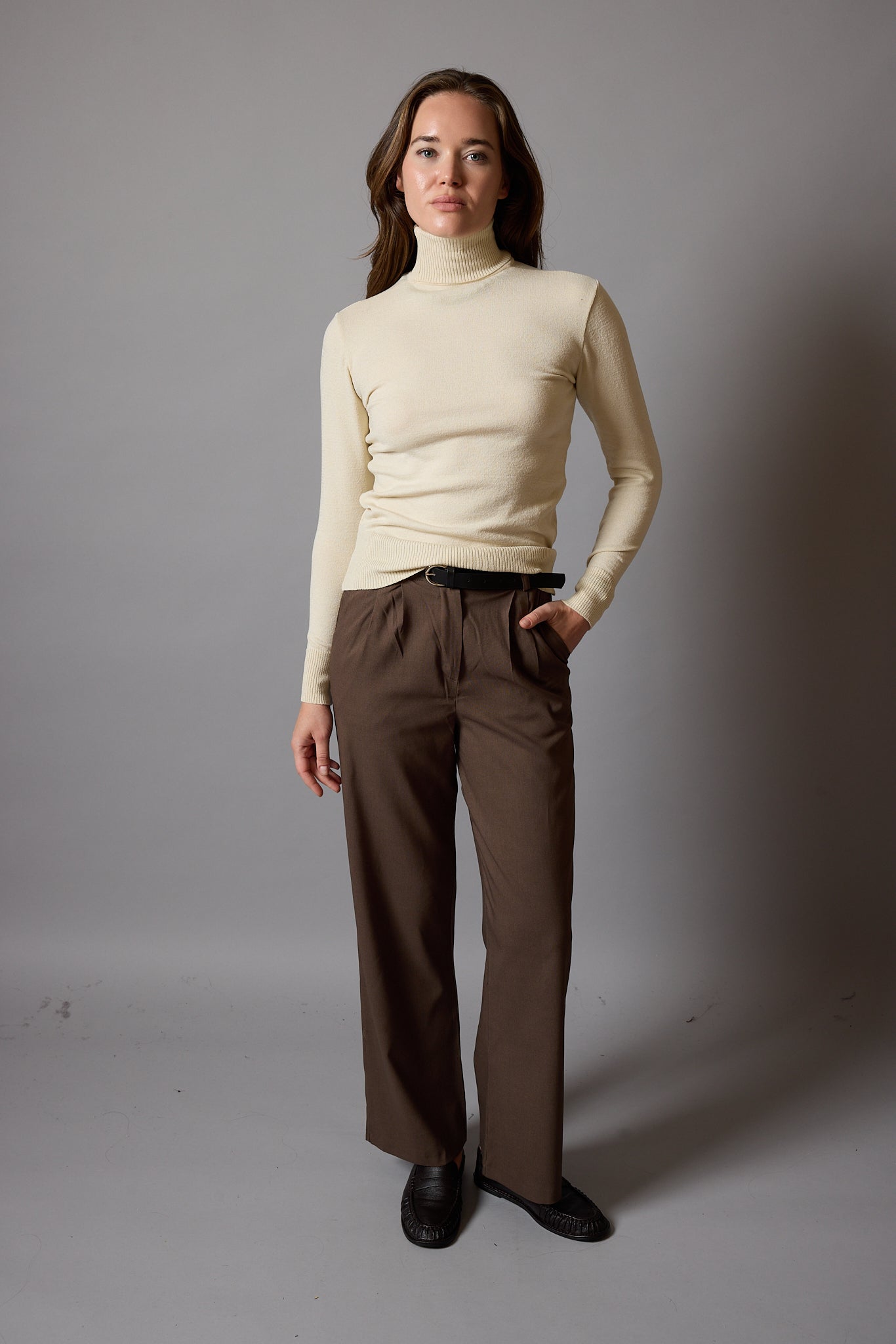 YÜKSEK YAKA KAZAK BEIGE