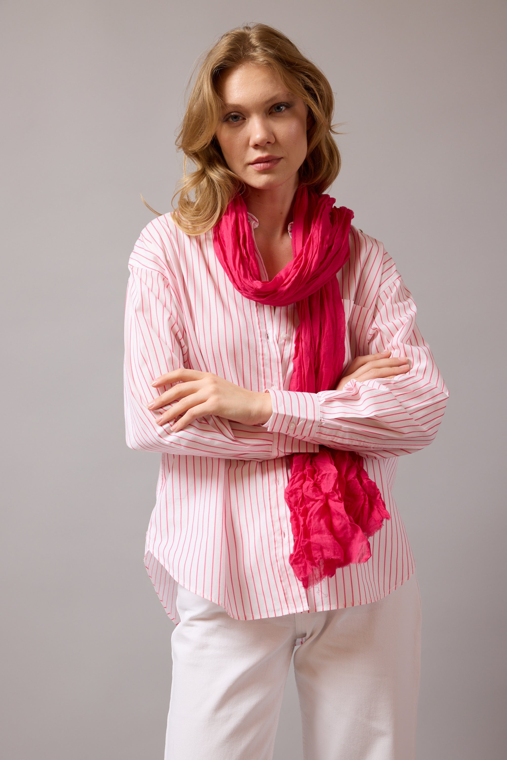Cherry Pink Ultra Hafif Pareo - Şal