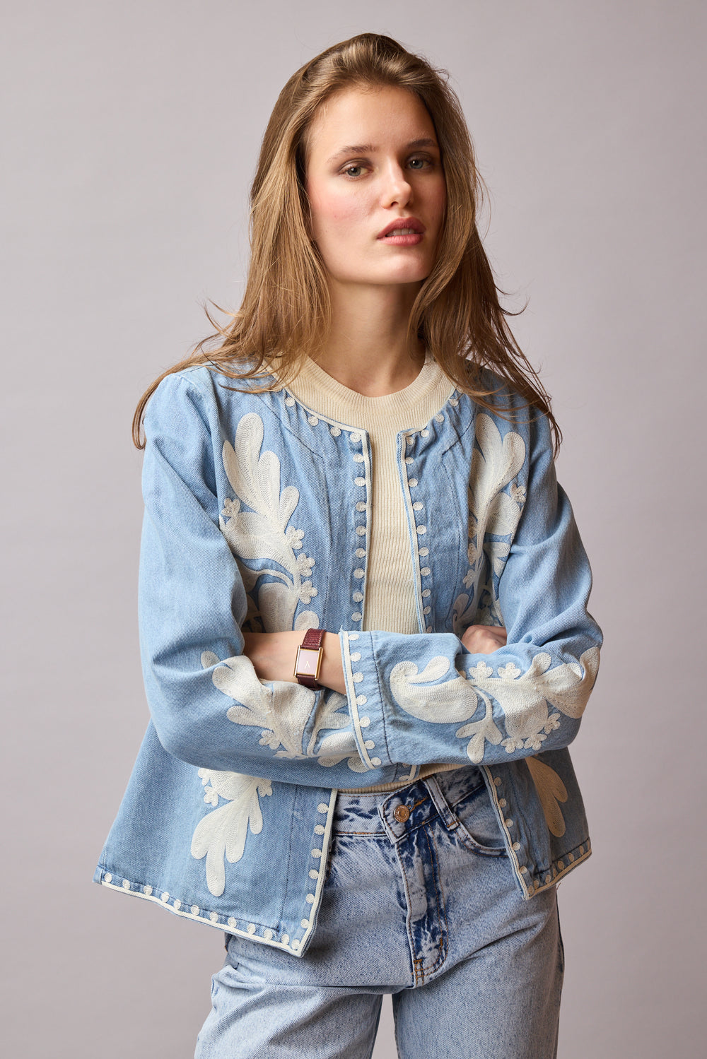 CLEMENCIA NAKISLI DENIM CEKET