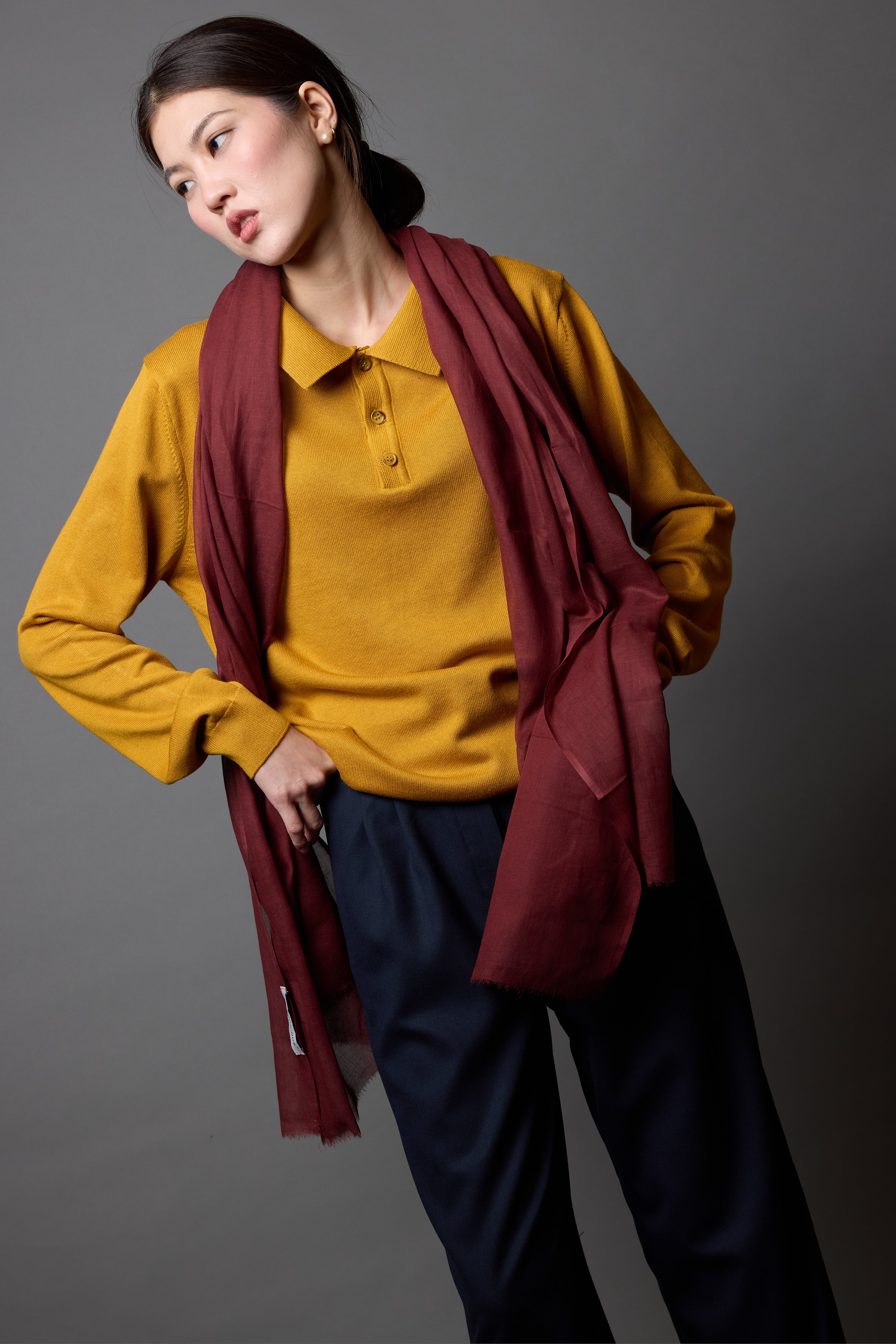 Terracotta Organik Pamuk Handmade Şal