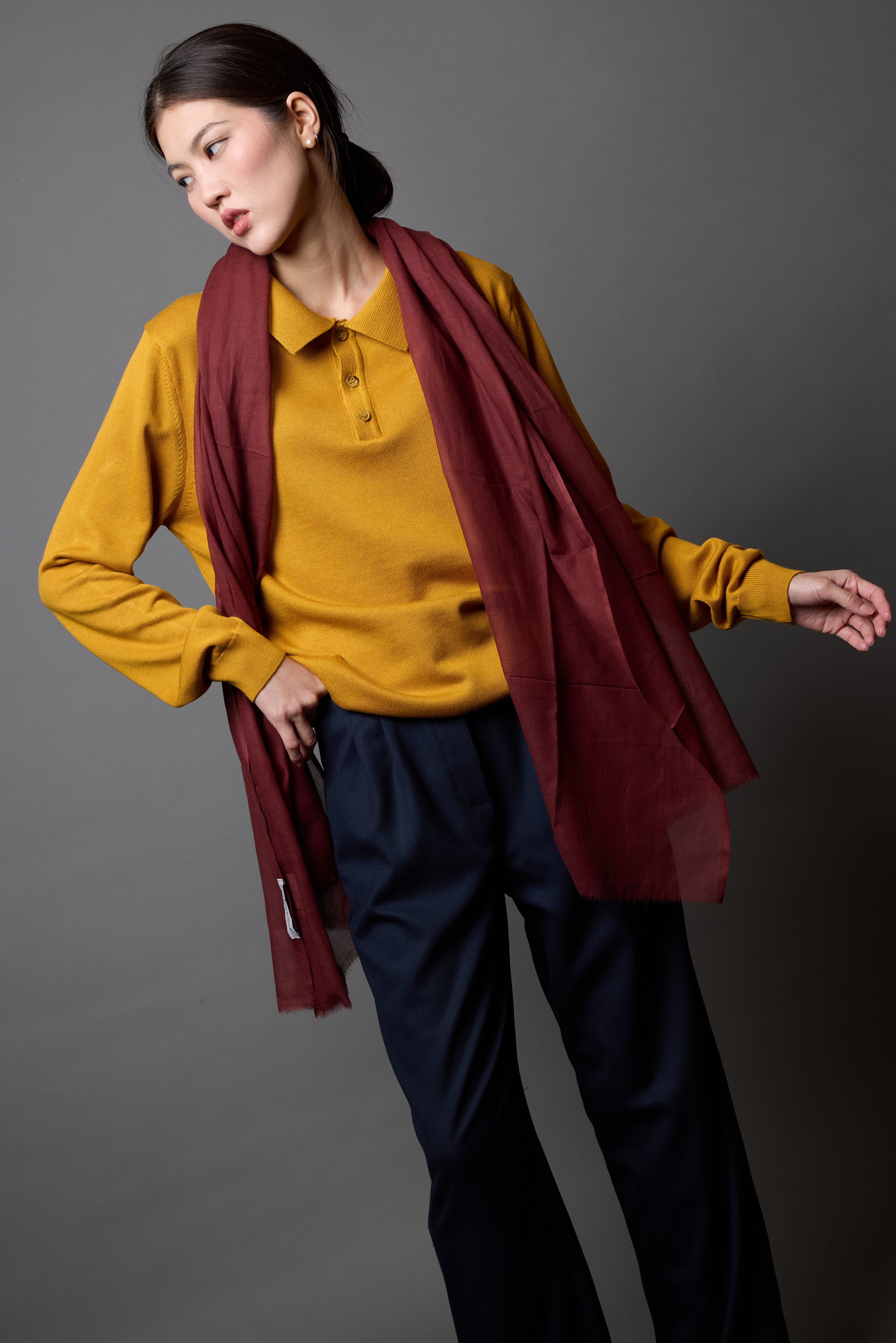 Terracotta Organik Pamuk Handmade Şal