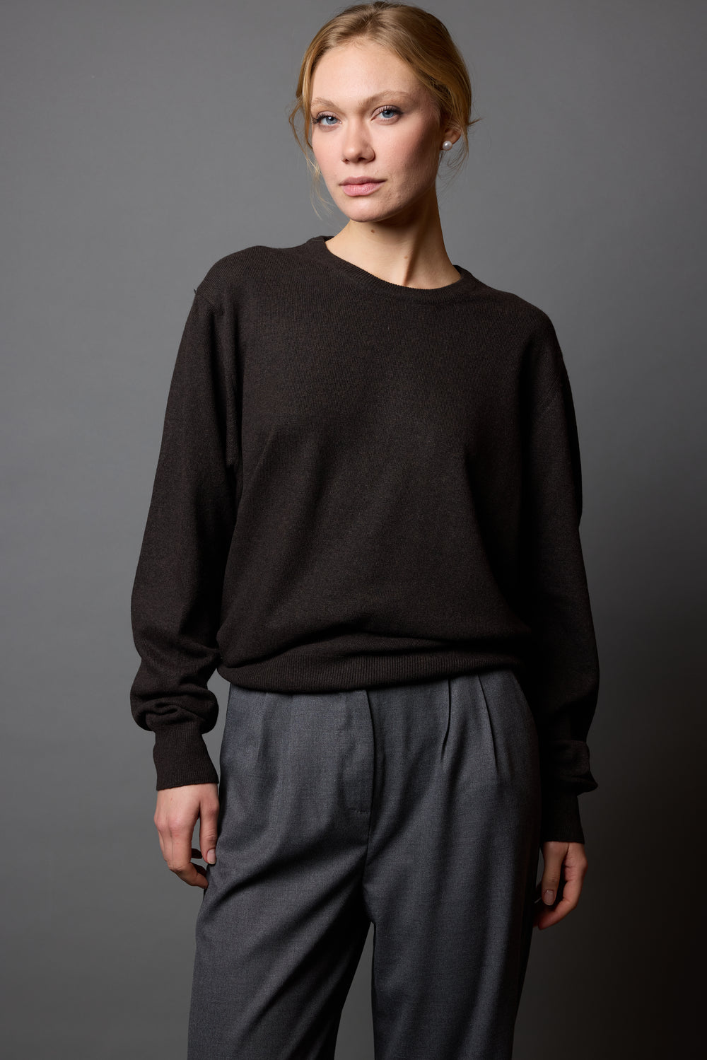 YUN BISIKLET YAKA UNISEX KAZAK BROWN