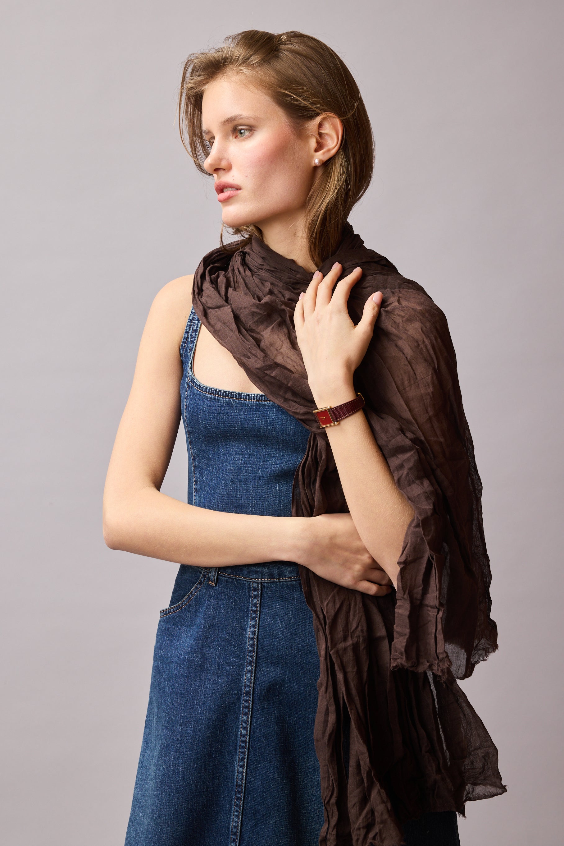 DARK AUTUMN ORGANİK PAMUK HANDMADE ŞAL