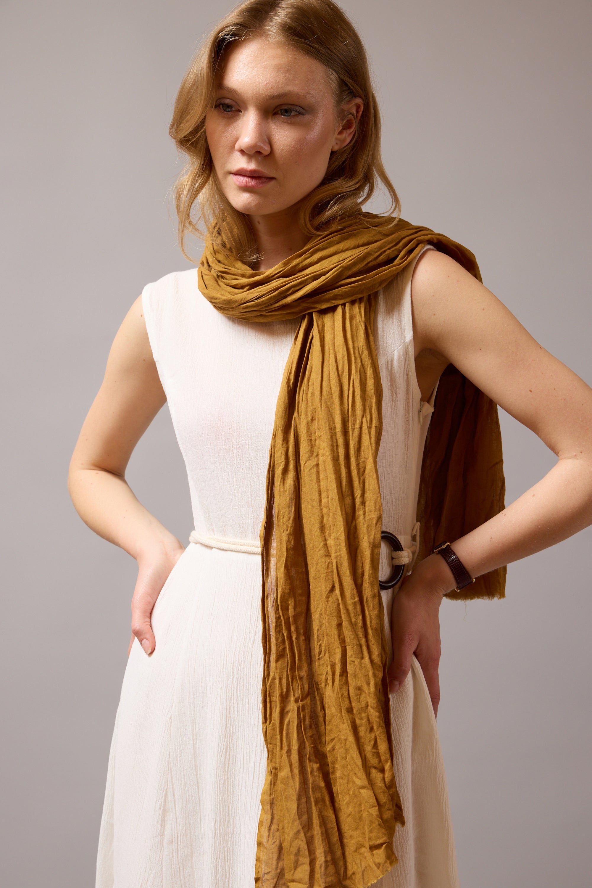 Nude Green Organik Pamuk Handmade Sal