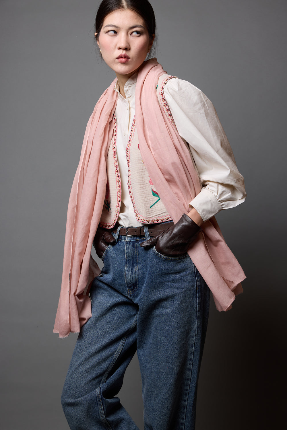 PINK ROSE ORGANIK PAMUK EL BOYAMA SAL