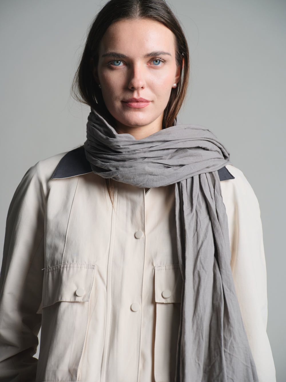 SOFT GREY ORGANIK PAMUK HANDMADE SAL