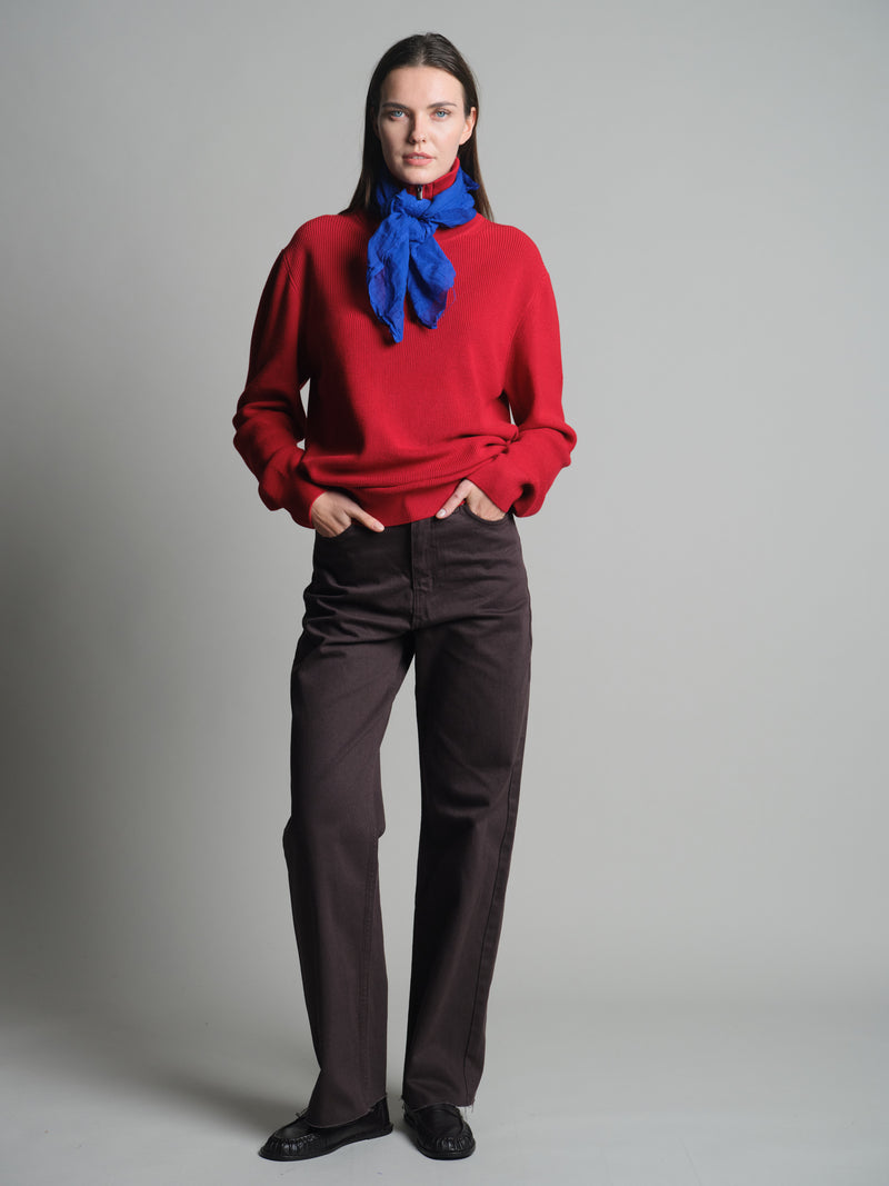 ROYAL BLUE ORGANIK PAMUK KARE FULAR