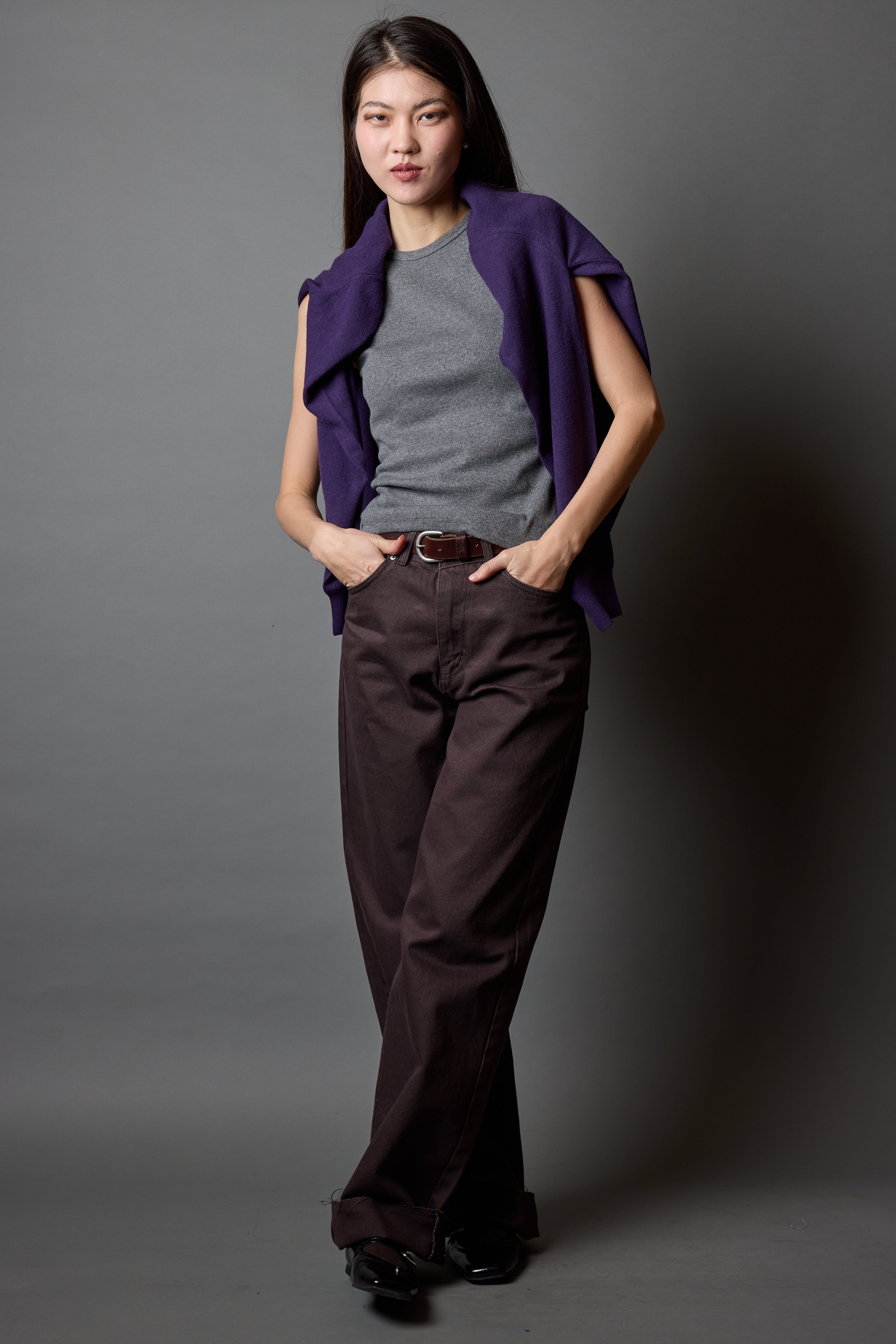 STRAIGHT FIT YÜKSEK BEL BORU PAÇA JEAN BROWN