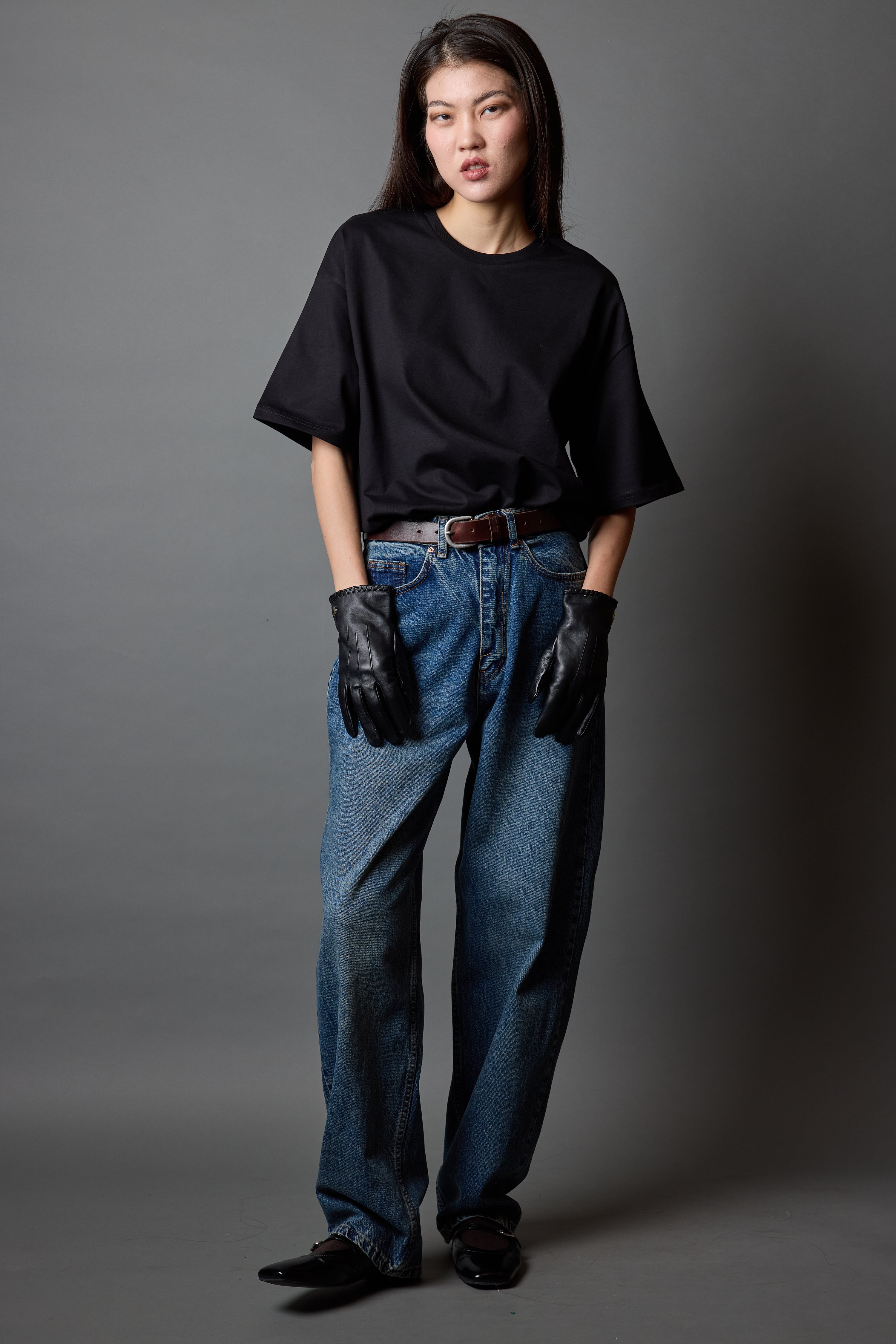 WIDE LEG BALLOON FIT JEAN VINTAGE BLEU