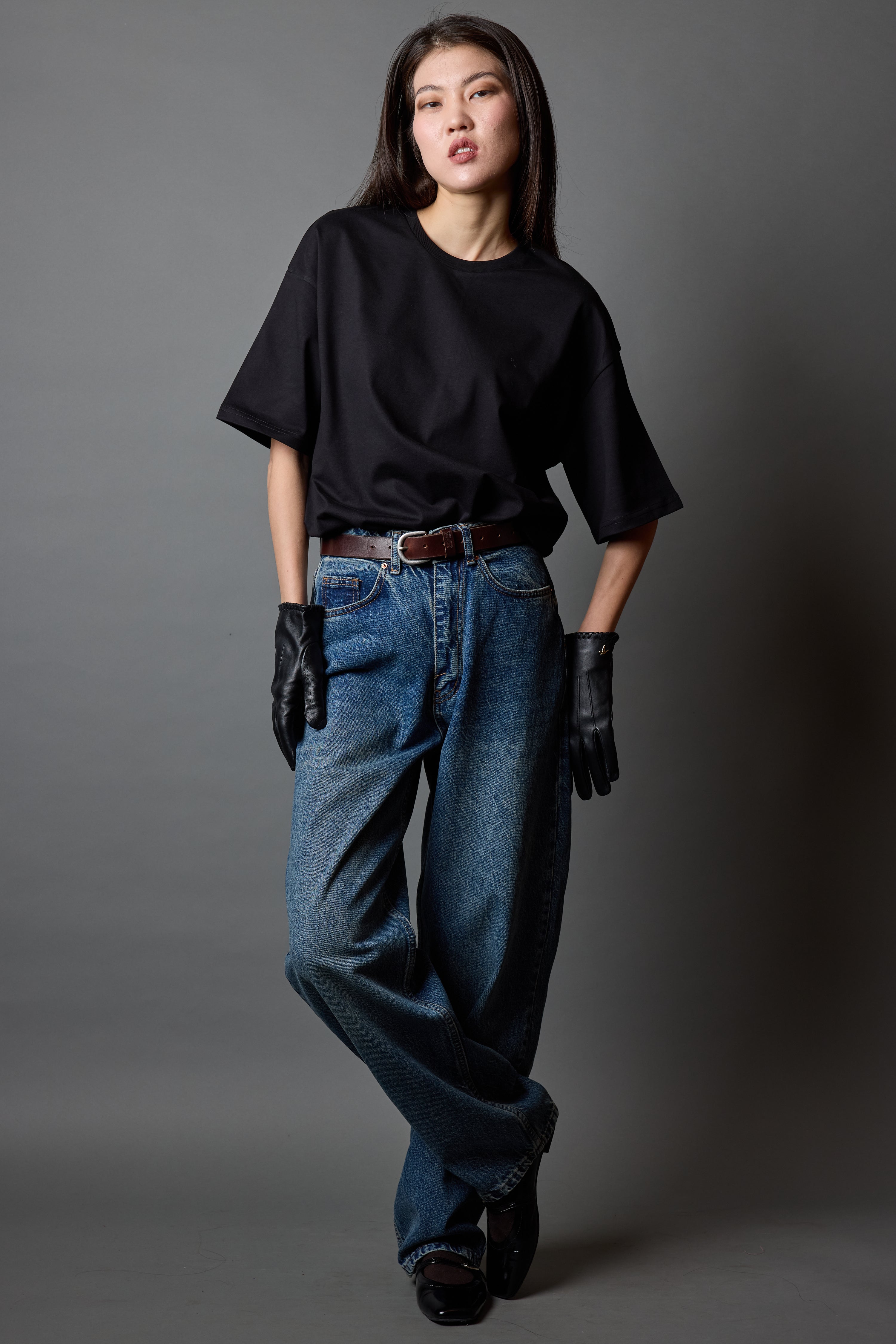 WIDE LEG BALLOON FIT JEAN VINTAGE BLEU