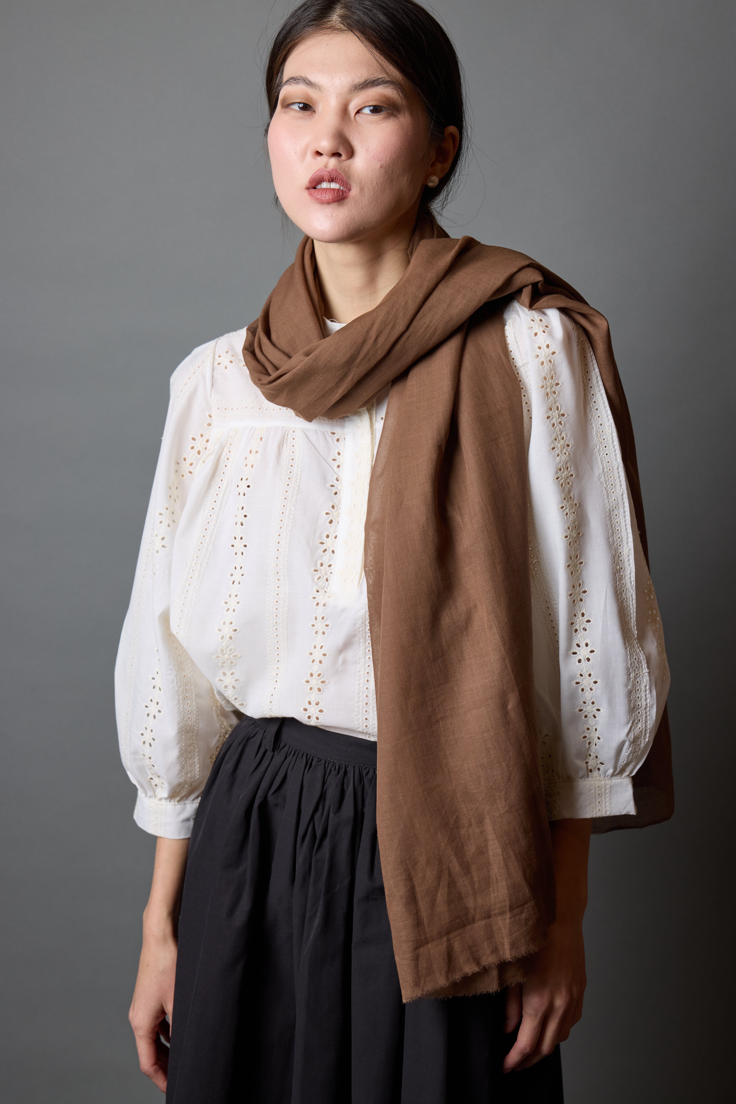 Autumn Coffee Organik Pamuk Handmade Şal