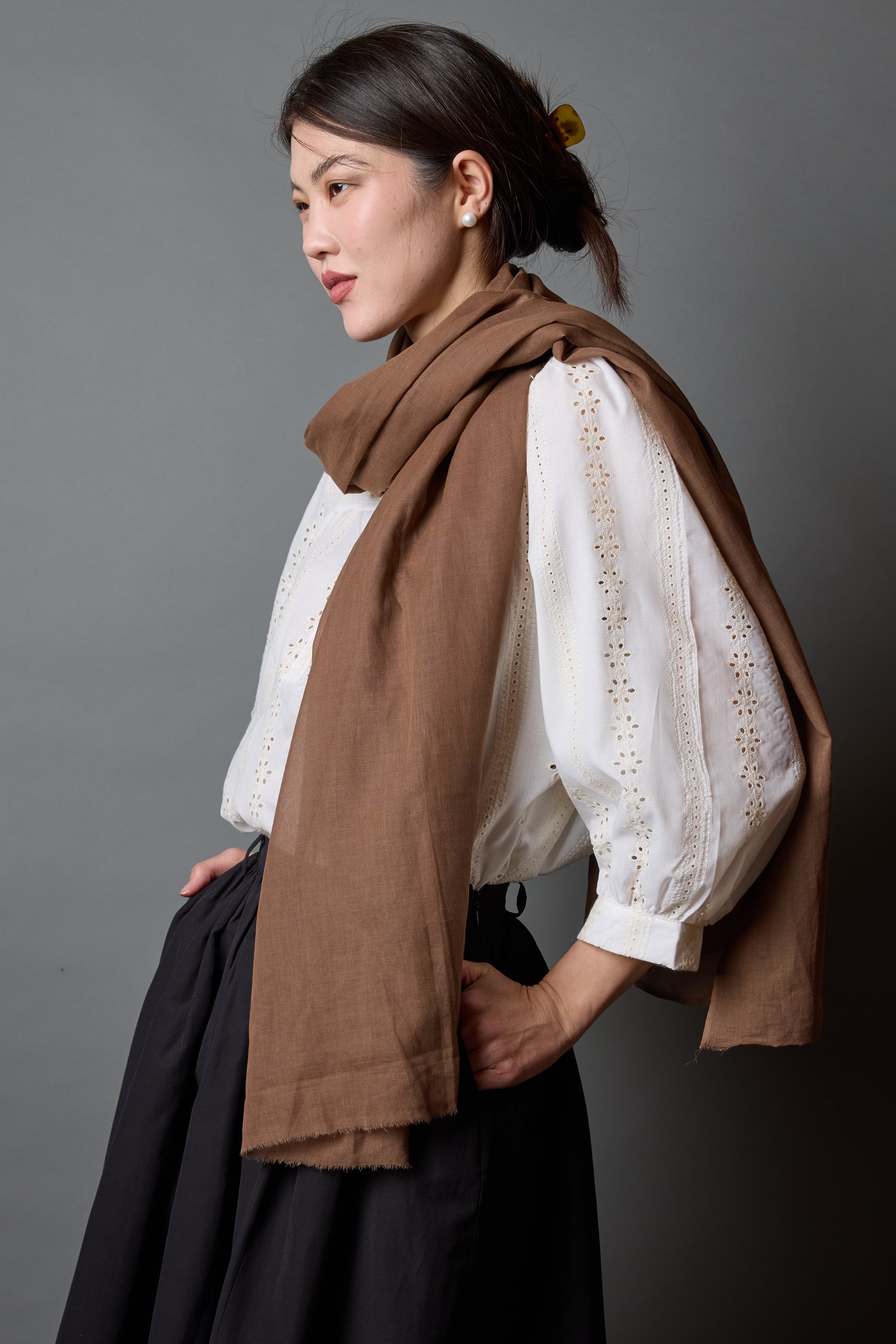 Autumn Coffee Organik Pamuk Handmade Şal