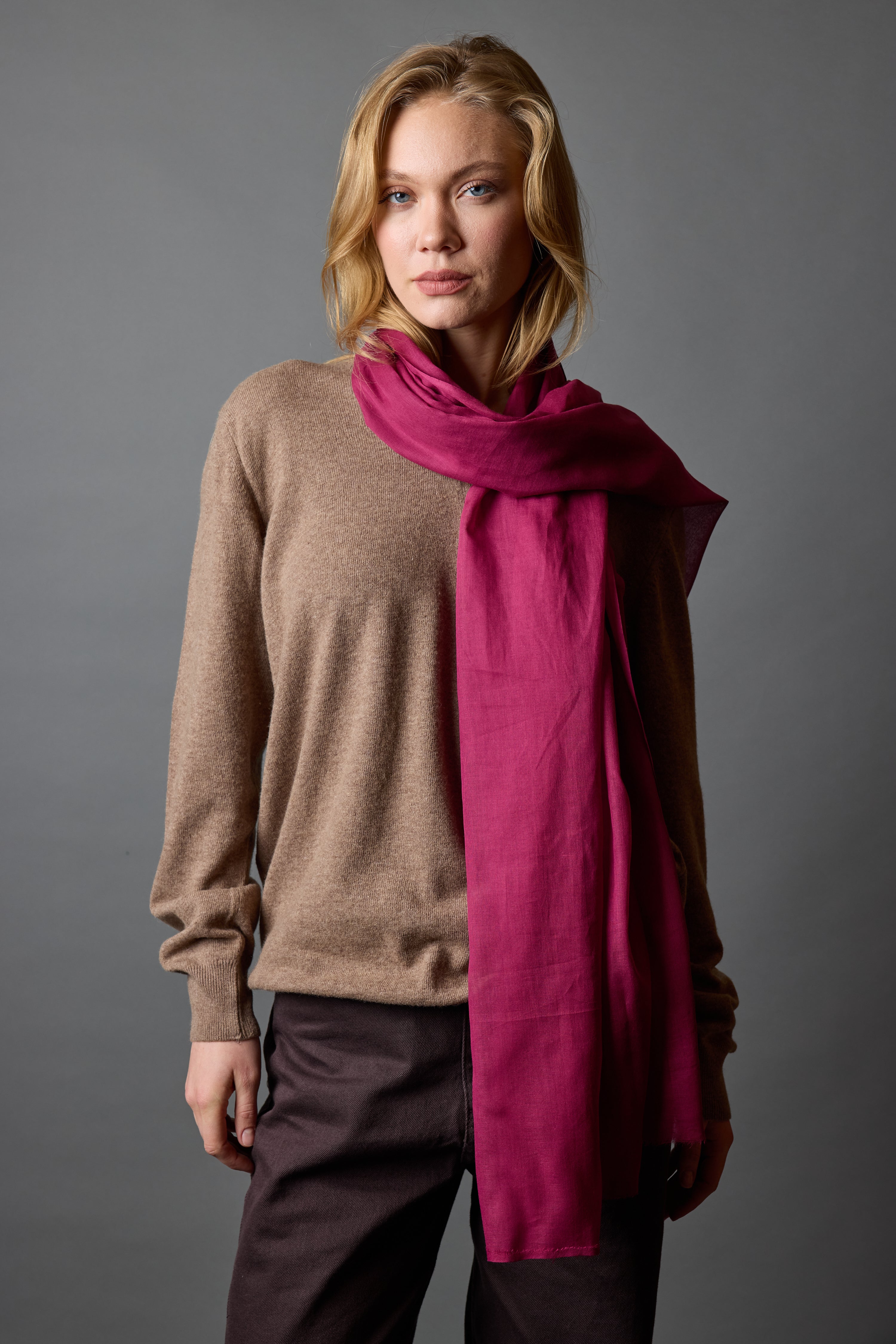 FRAMBOISE ORGANİK PAMUK HANDMADE ŞAL