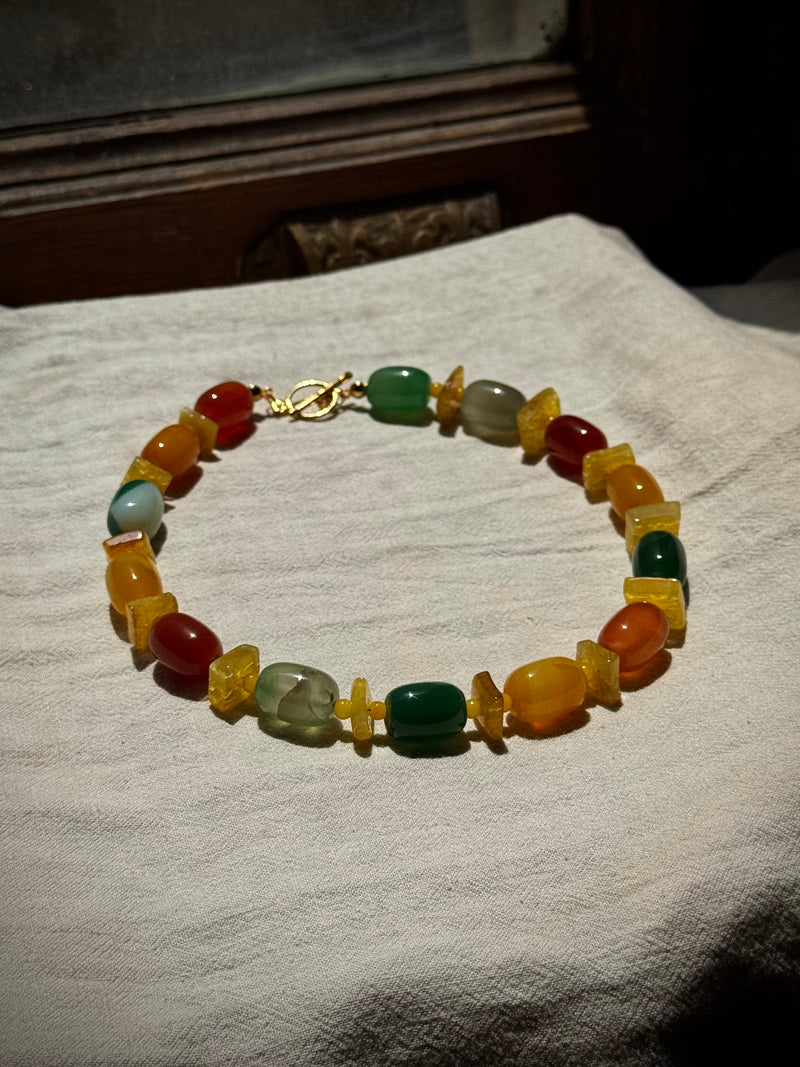 MATIERE ROUGE CORAL NECKLACE