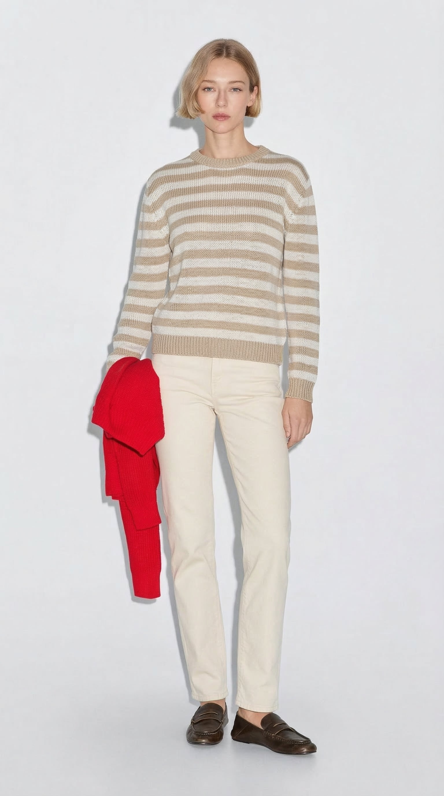HIGH COLLAR SWEATER BROWN