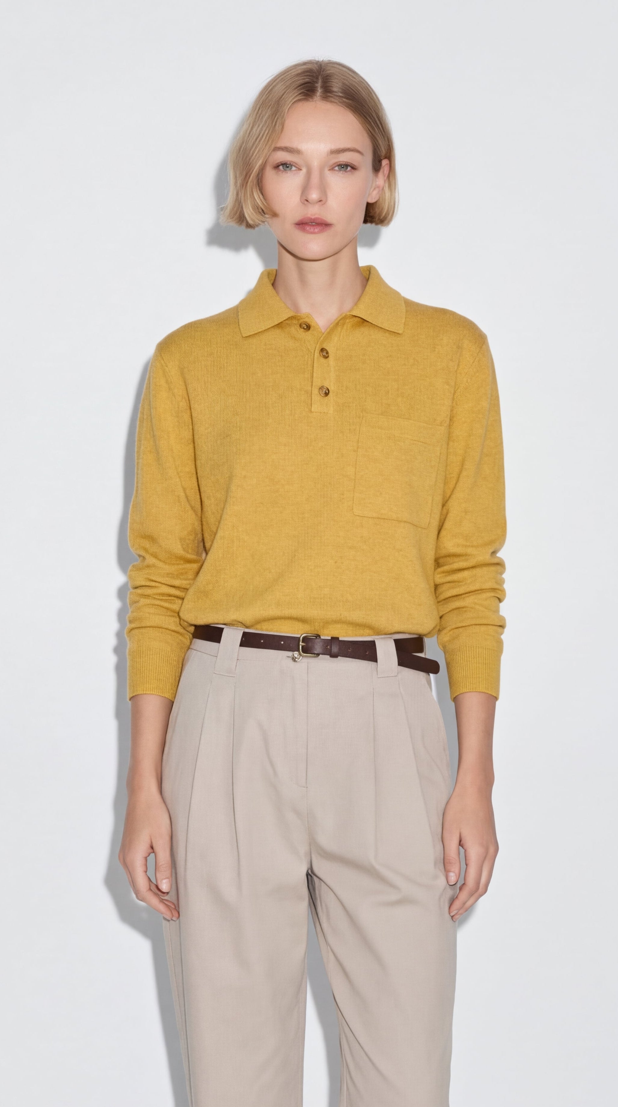 YUN POLO YAKA UNISEX KAZAK YELLOW