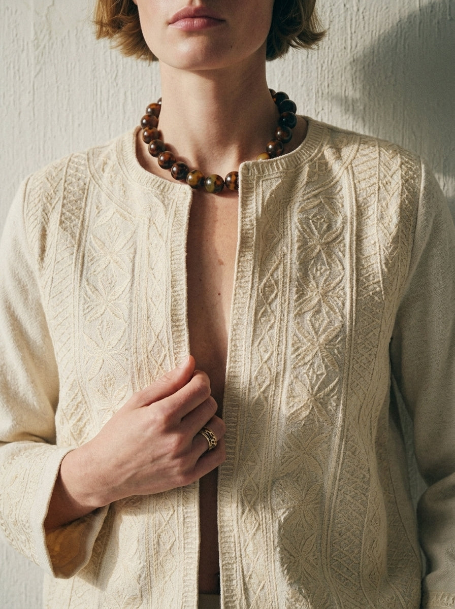 ELSA NAKIS DETAYLI GOMLEK CEKET BEIGE