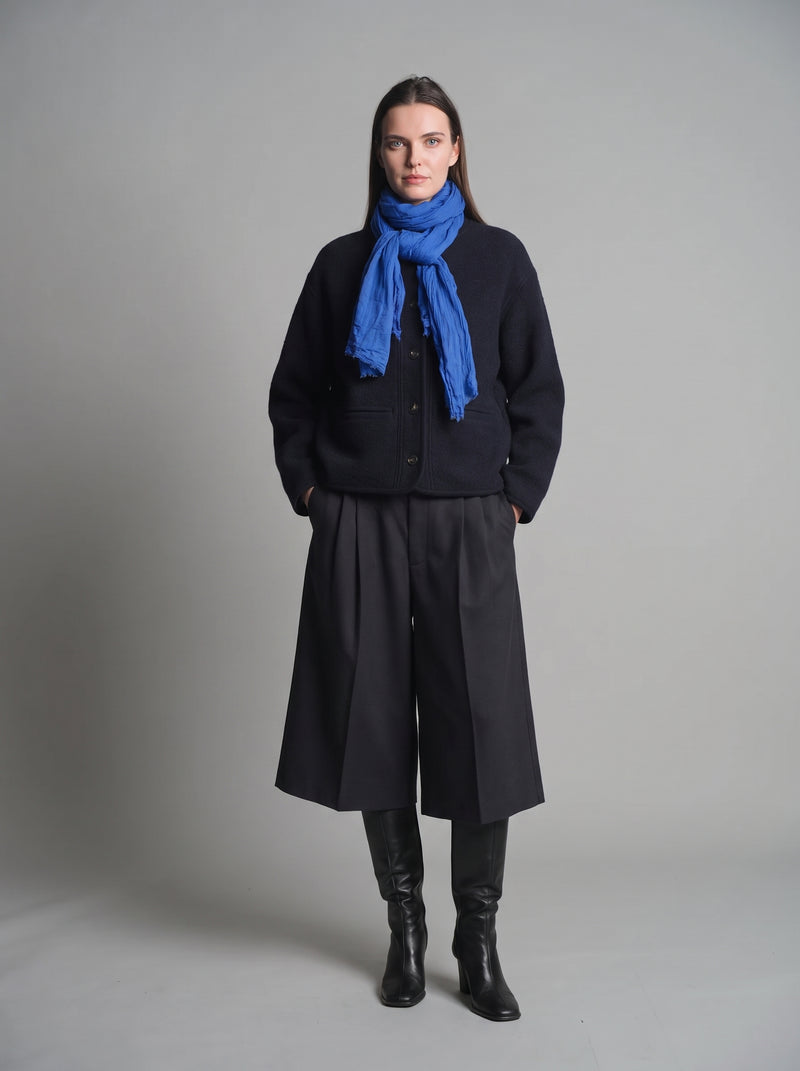 ROYAL BLUE ORGANIK PAMUK HANDMADE SAL