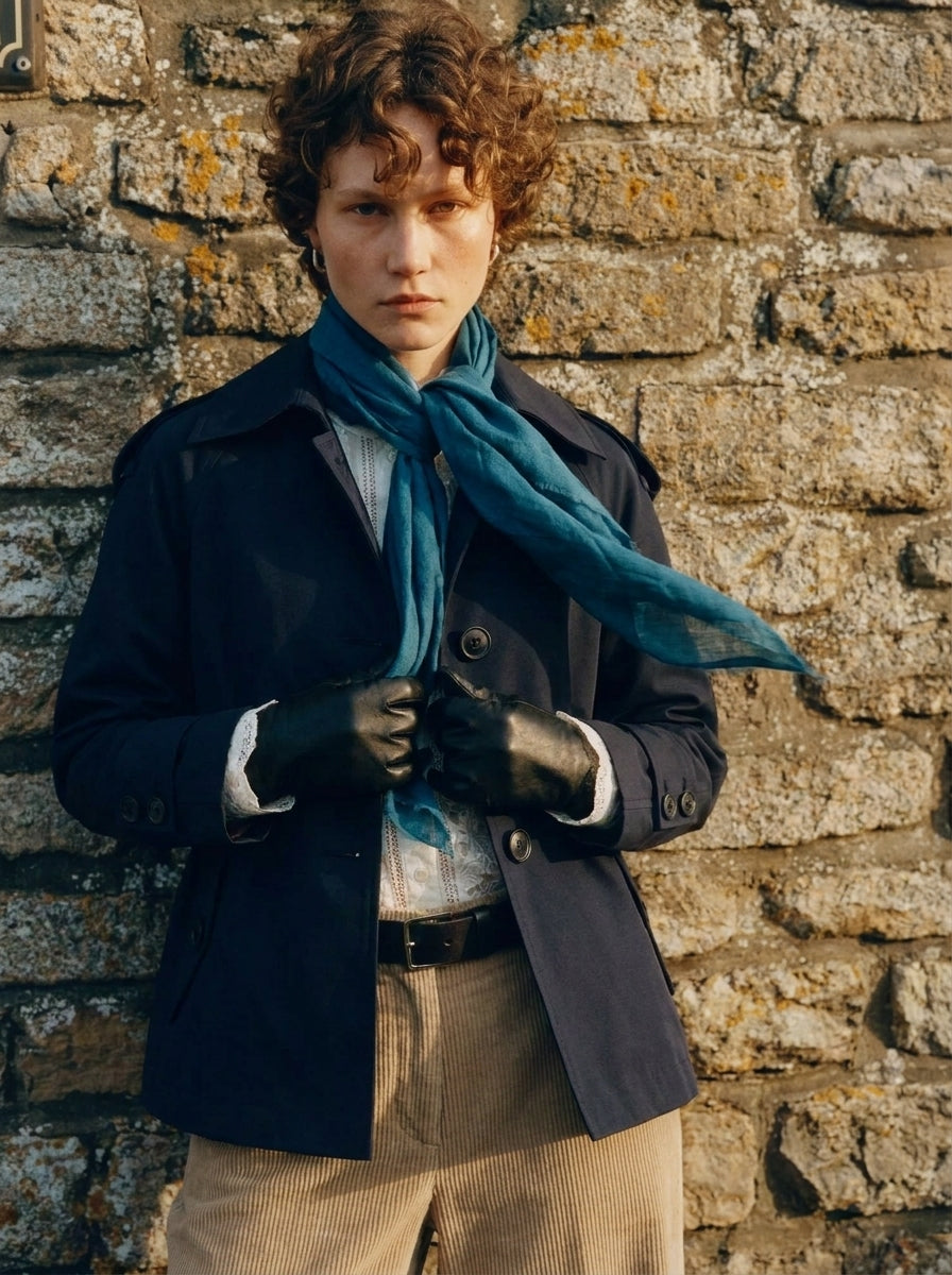 Kemerli trençkot lacivert — HARMONIOUS AW26 The Country House