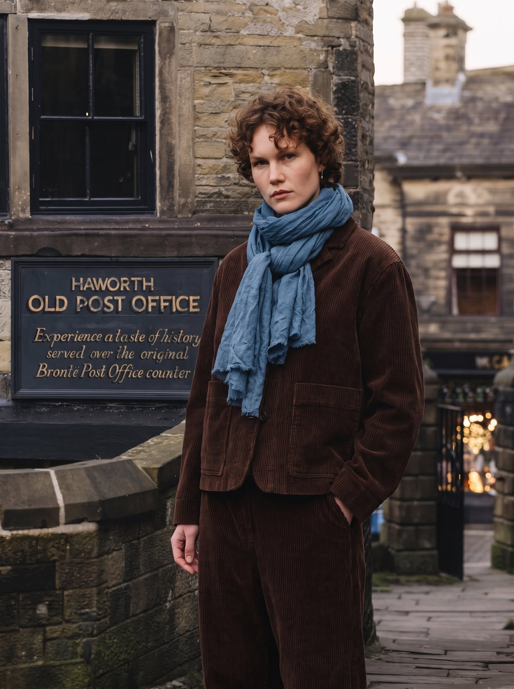 Vintage Blue organik pamuk Sal — HARMONIOUS AW26 The Country House