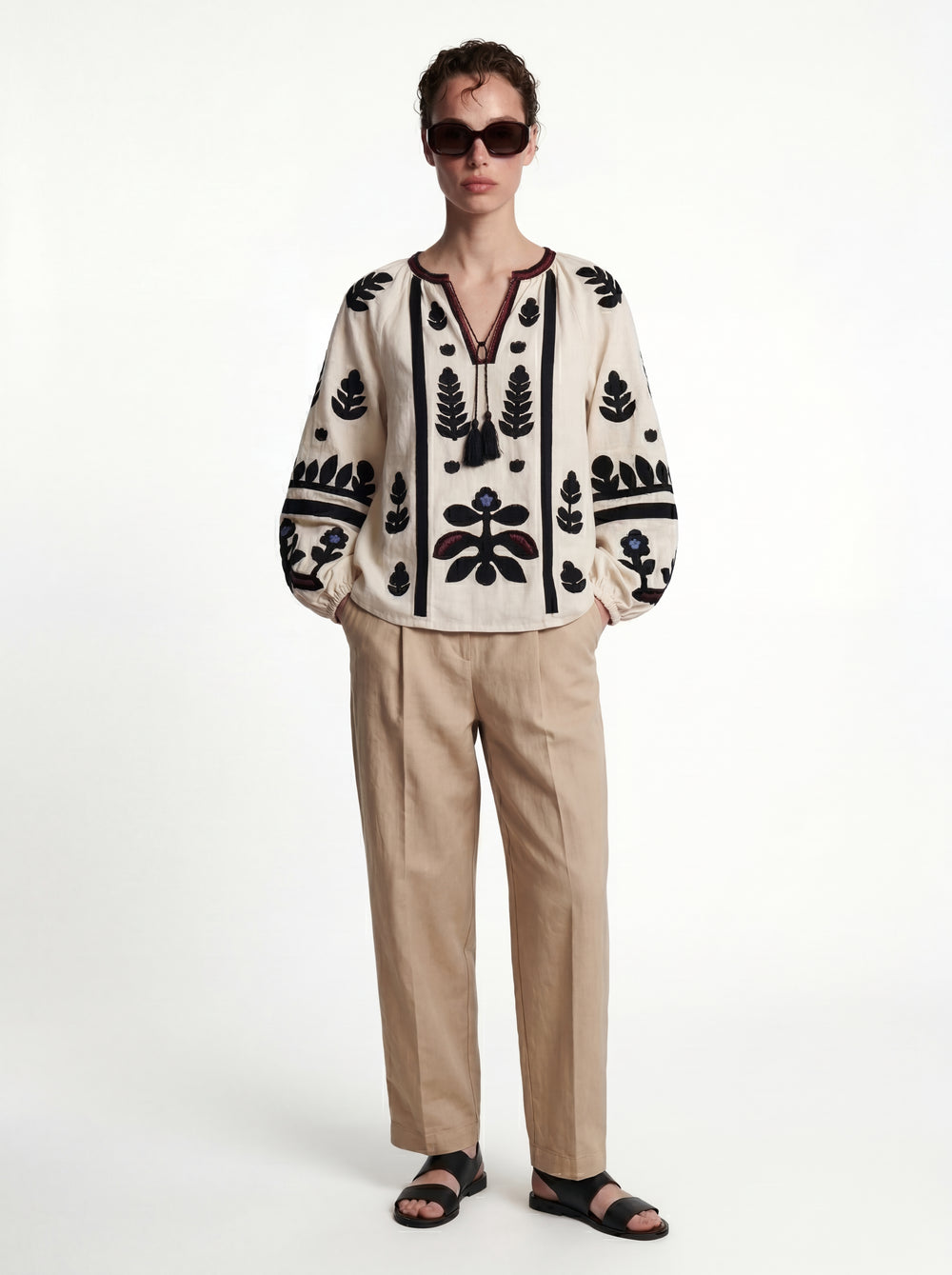 CAPE NAKISLI BLUZ KREM