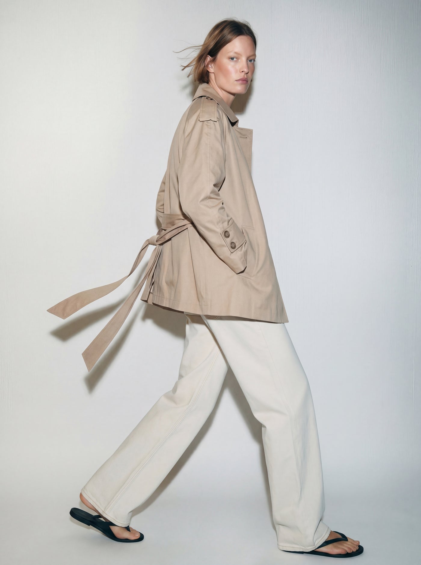 BELT TRENCH COAT KHAKI