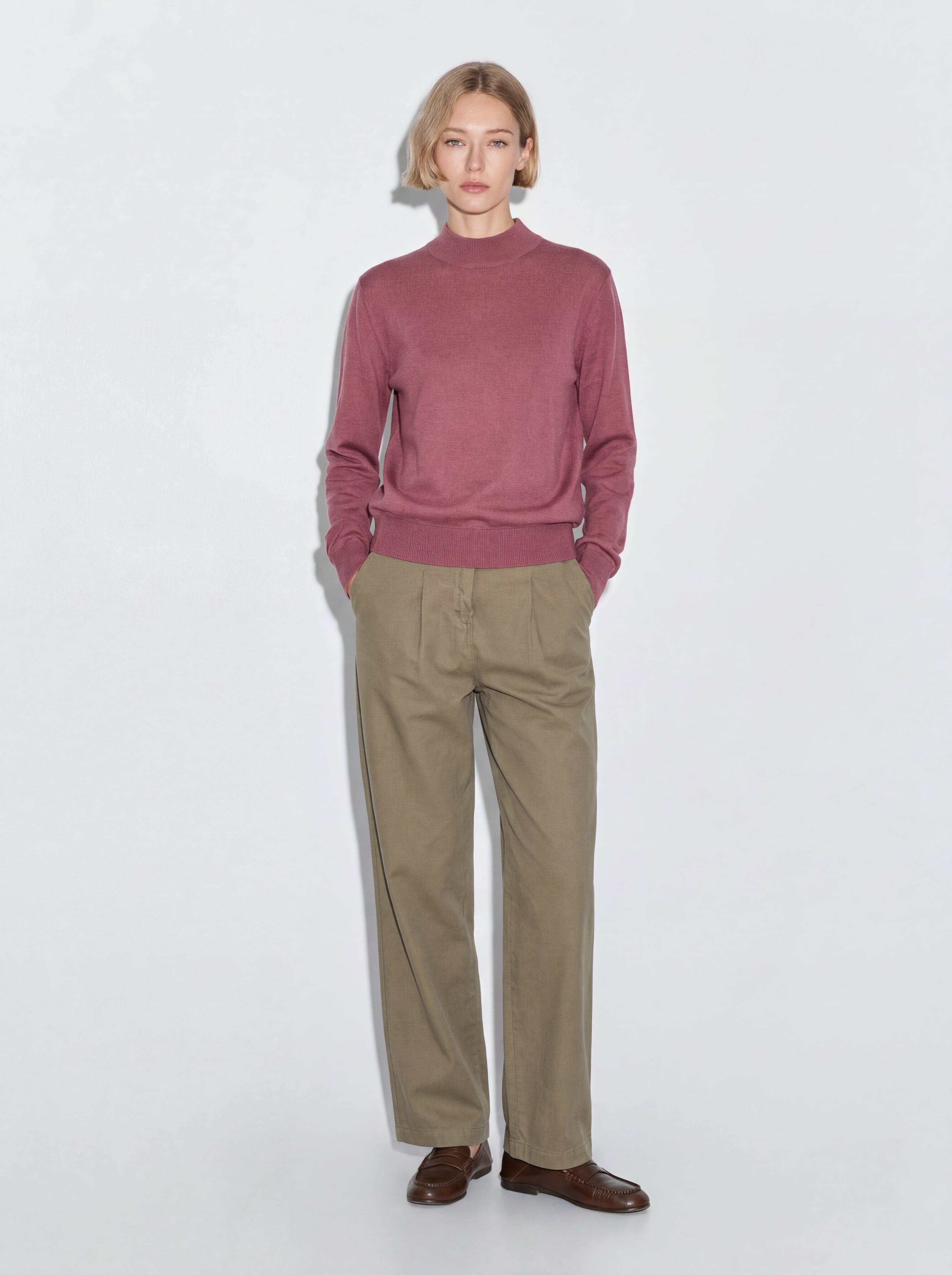 PAMUK BALIKCI YAKA UNISEX KAZAK ROSE