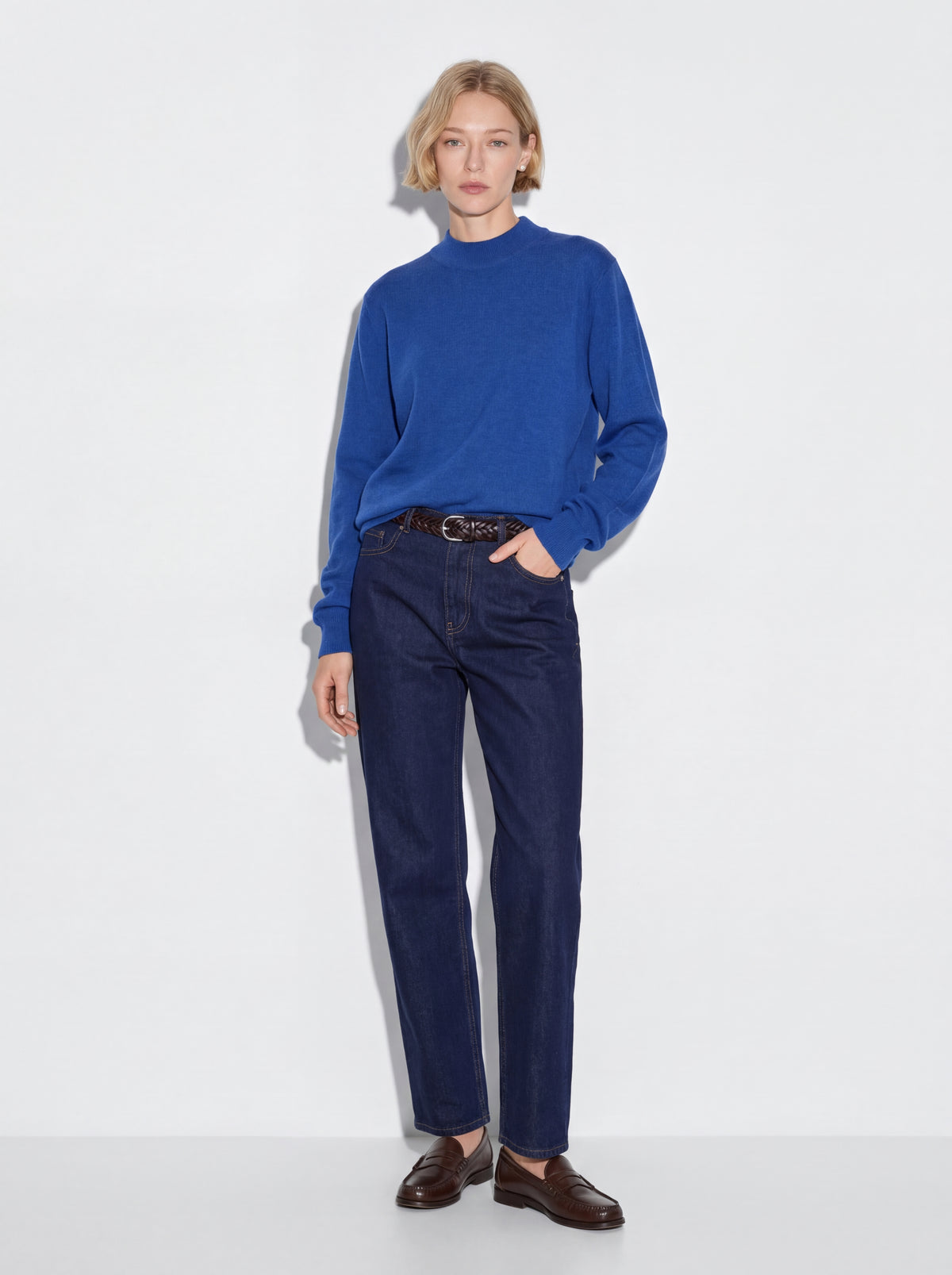 YUN BALIKCI YAKA UNISEX KAZAK OXFORD BLUE