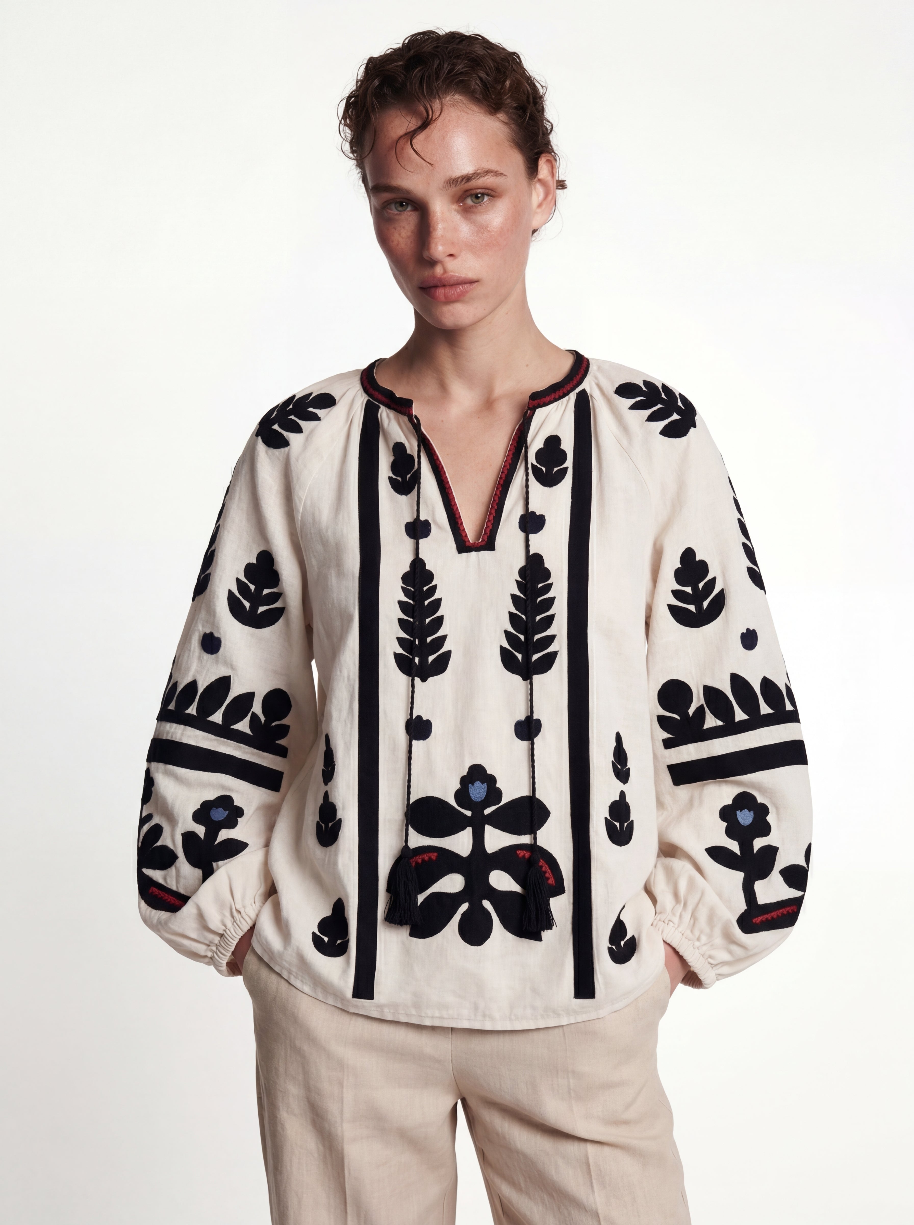 CAPE NAKISLI BLUZ KREM