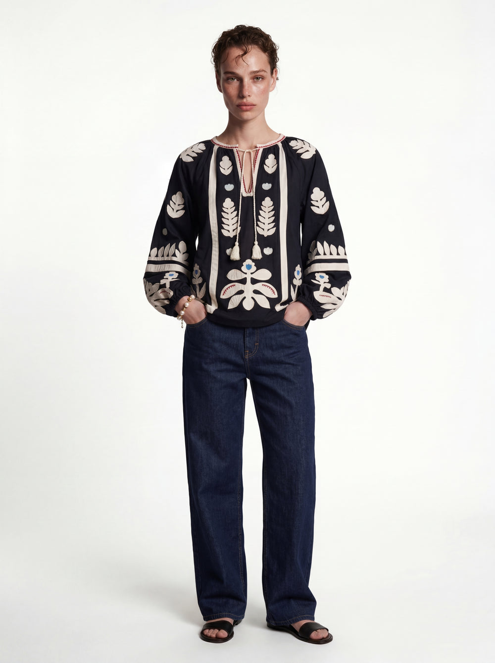 CAPE NAKISLI BLUZ SIYAH