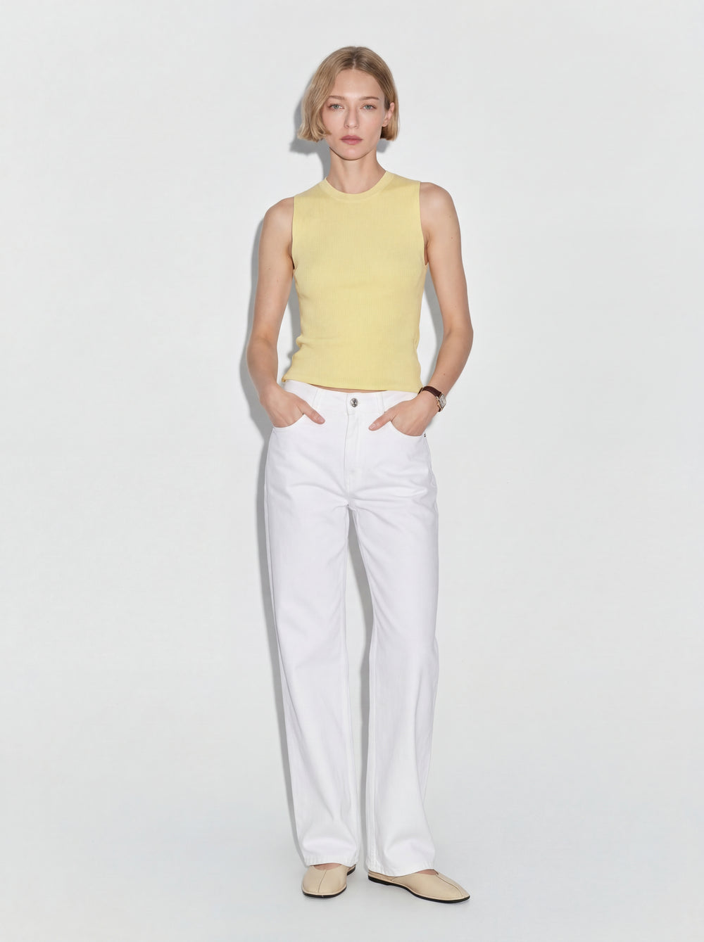 KOLSUZ DOKUMA TRIKO BABY YELLOW