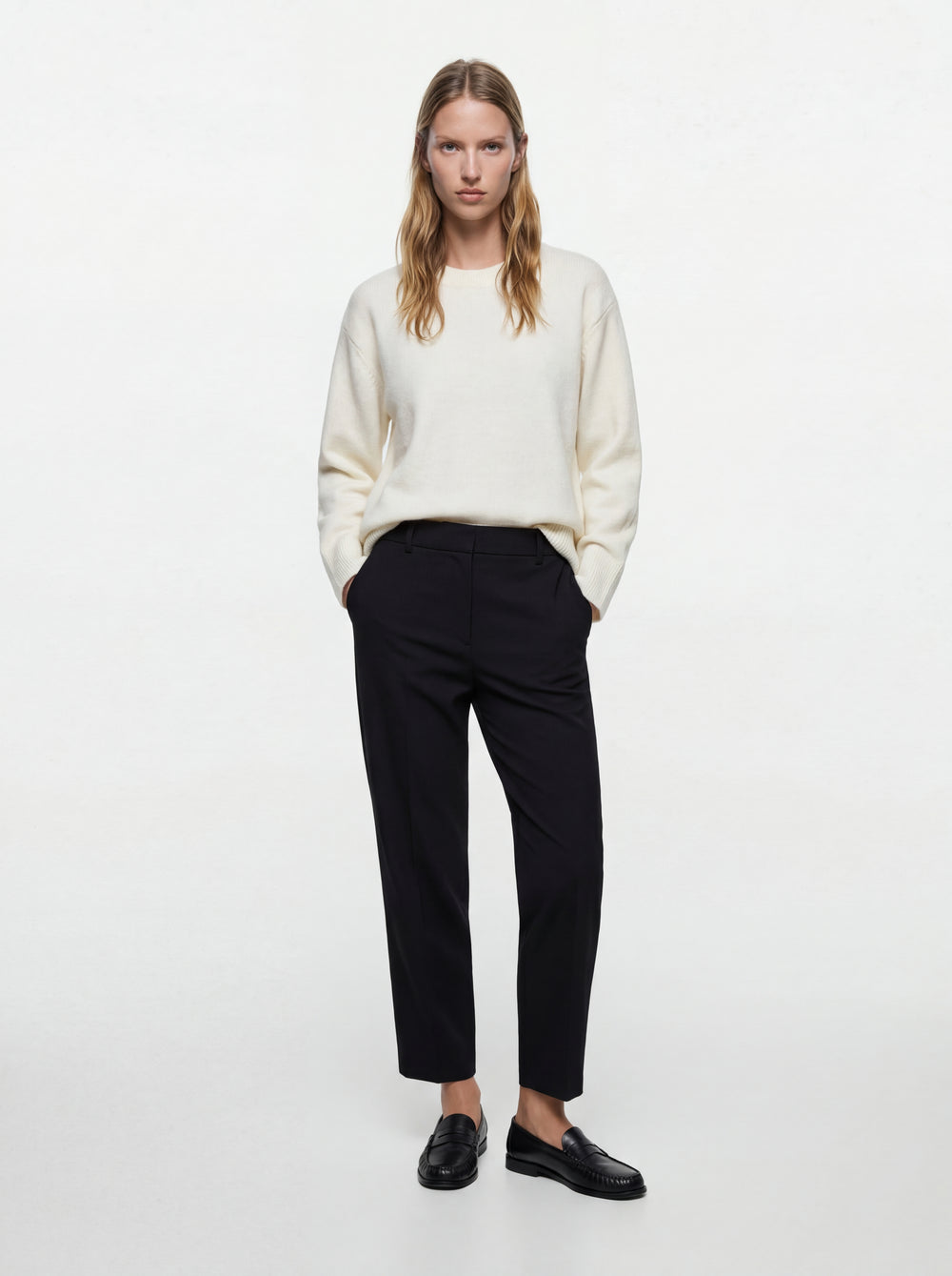 OVERSIZE BISIKLET YAKA KAZAK KREM