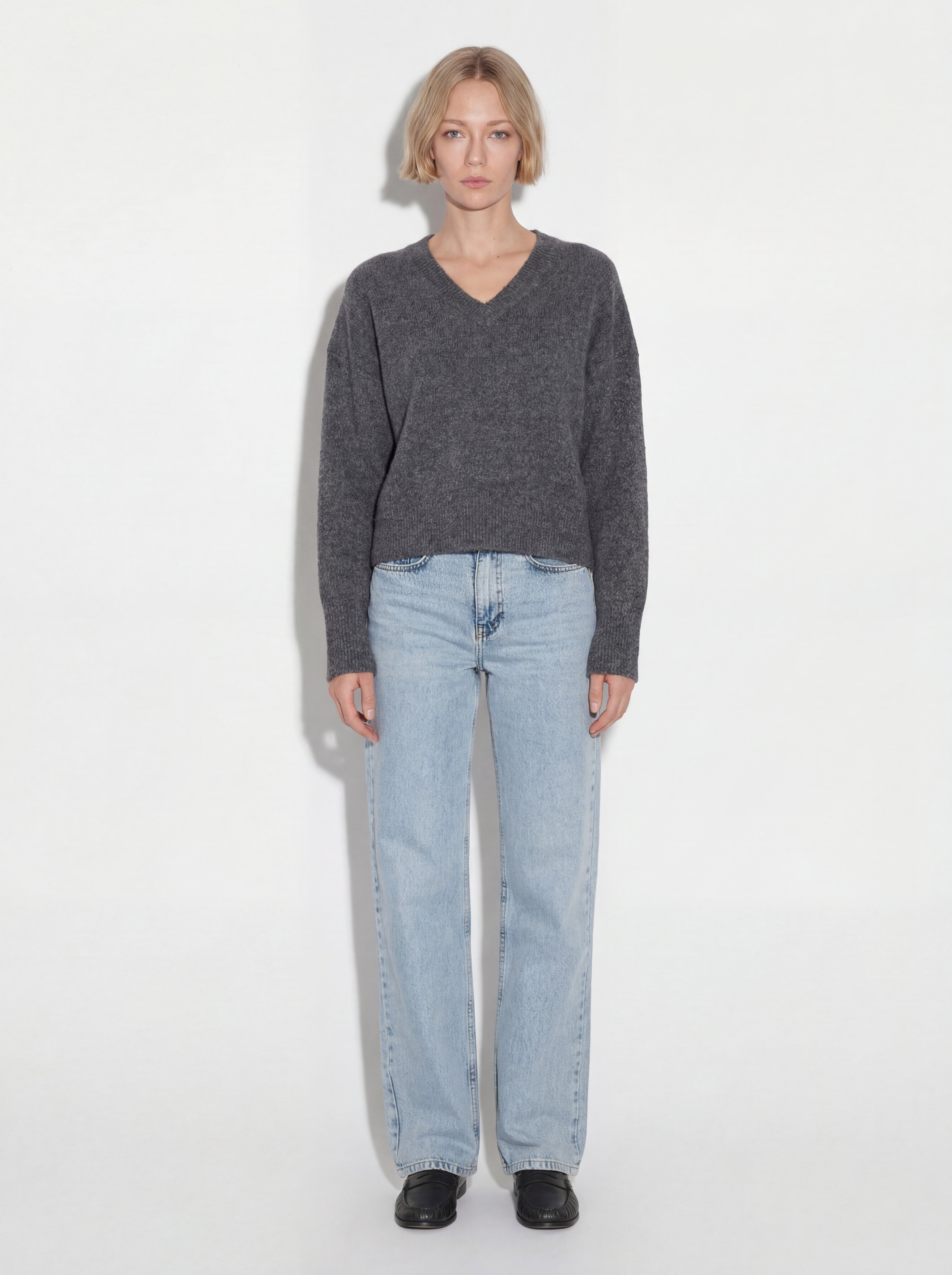 CREW NECK SOFT TEXTURED KNITWEAR CLARET RED