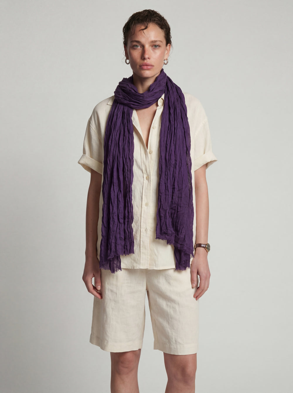 Violette Organic Cotton Handmade Shawl