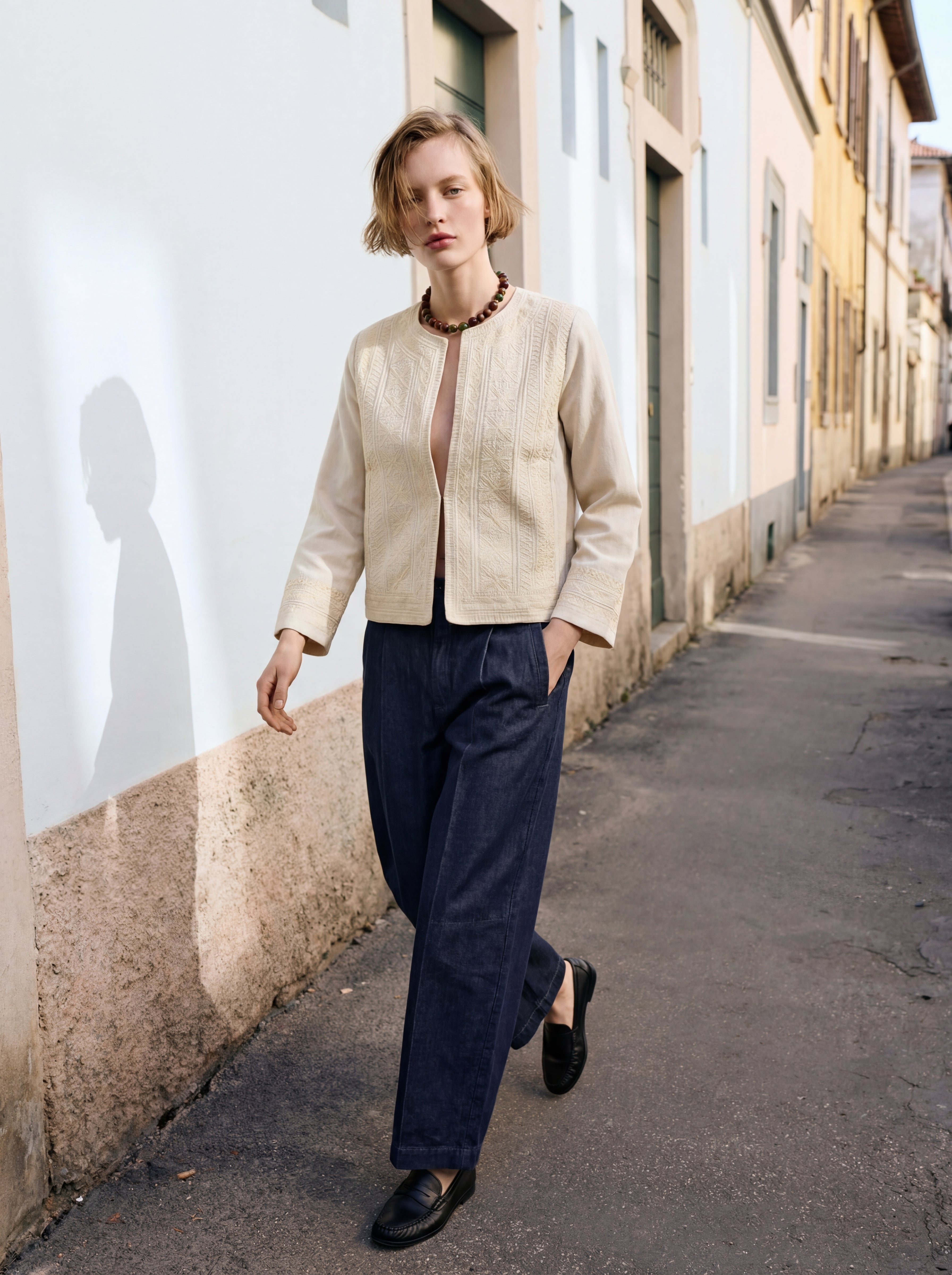 CLAIR DE ROSE EMBROIDERED SHIRT