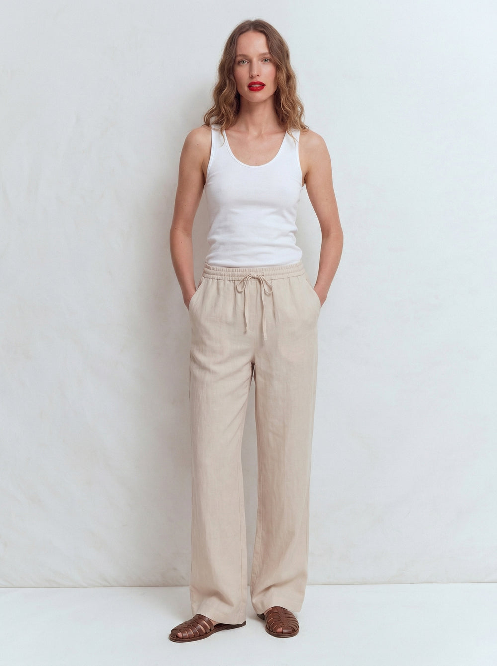 HALTER YAKA TRIKO BLUZ BEYAZ