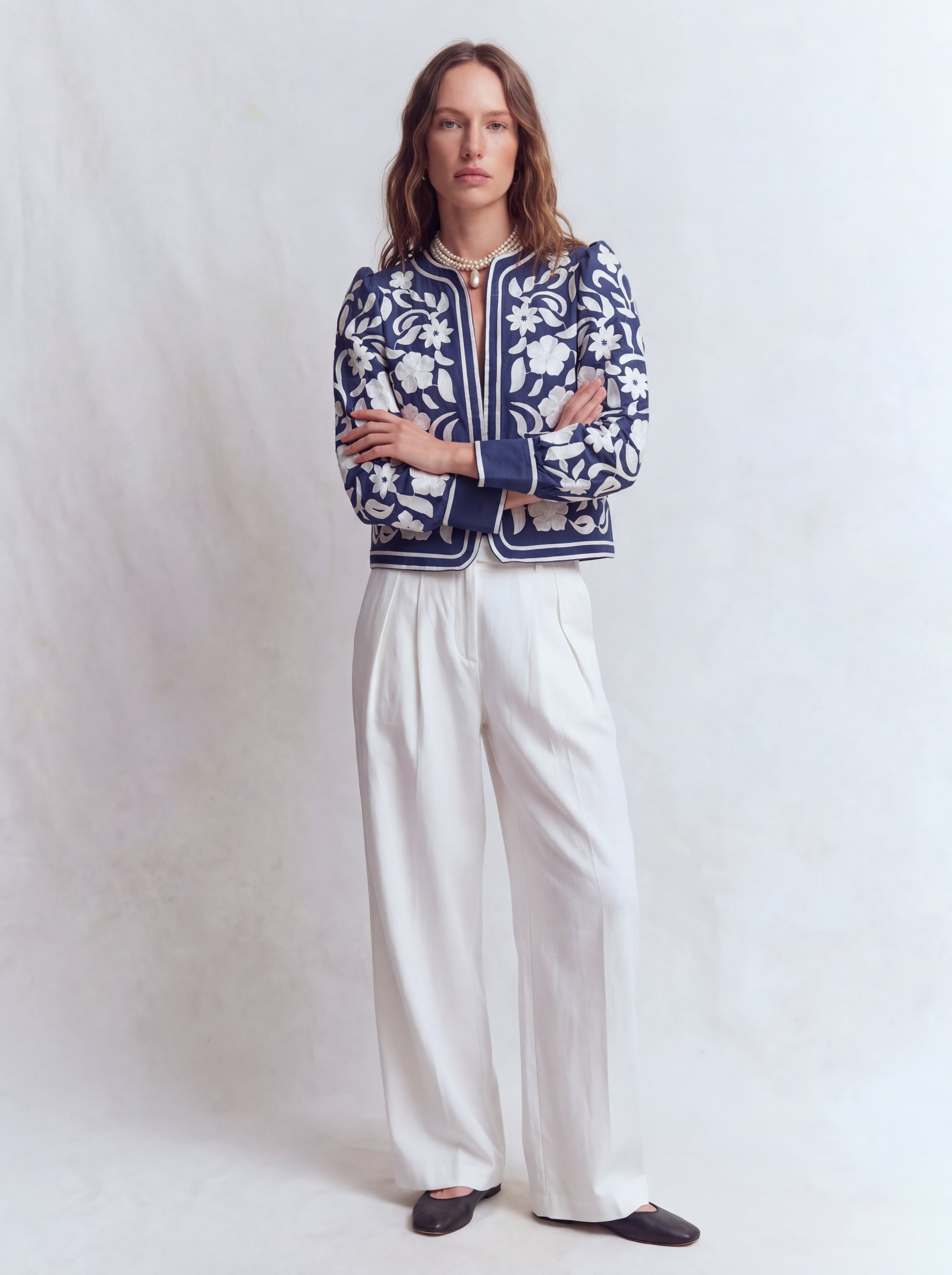 CLAIR DE ROSE EMBROIDERED SHIRT