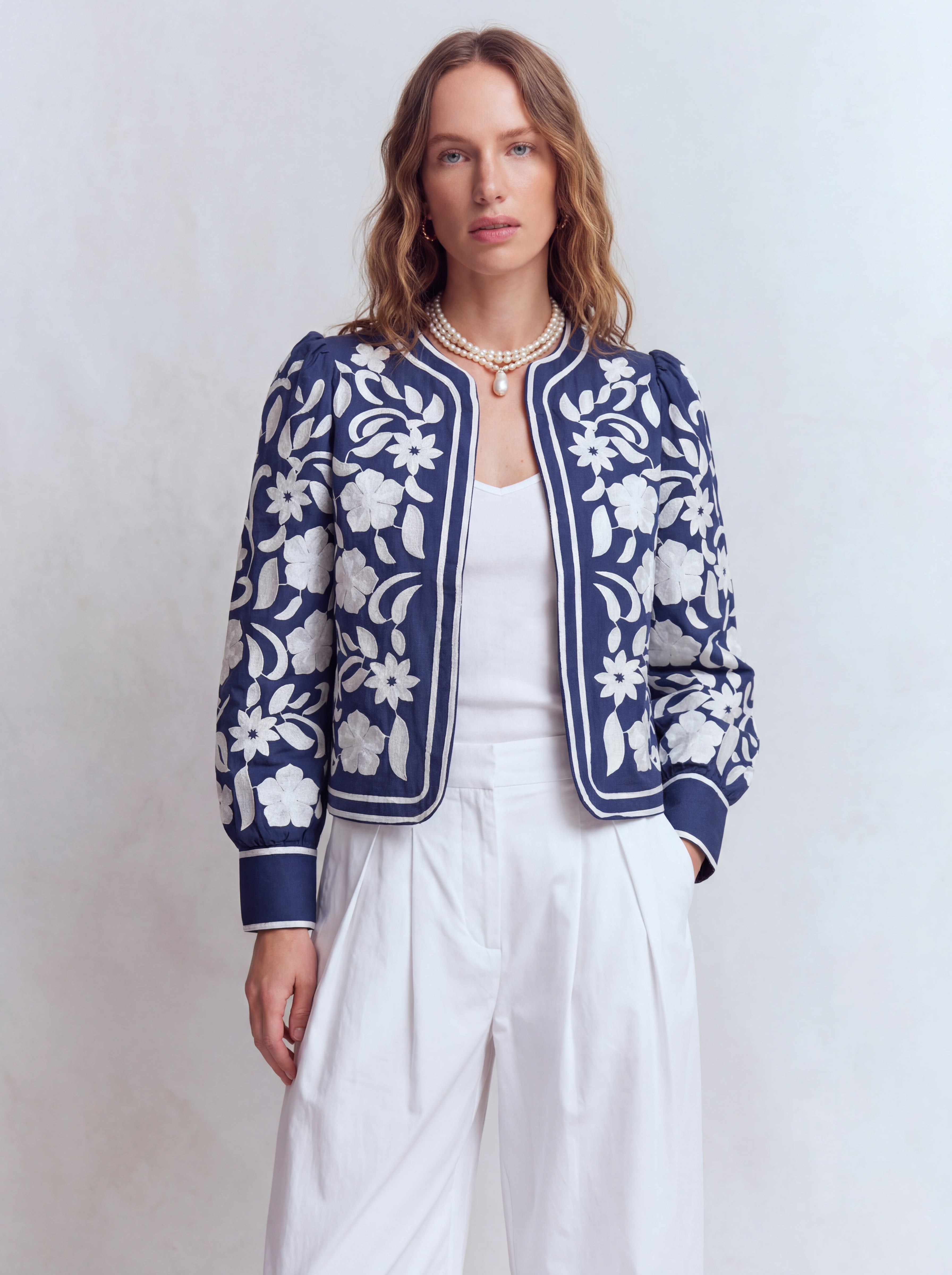 CLAIR DE ROSE EMBROIDERED SHIRT