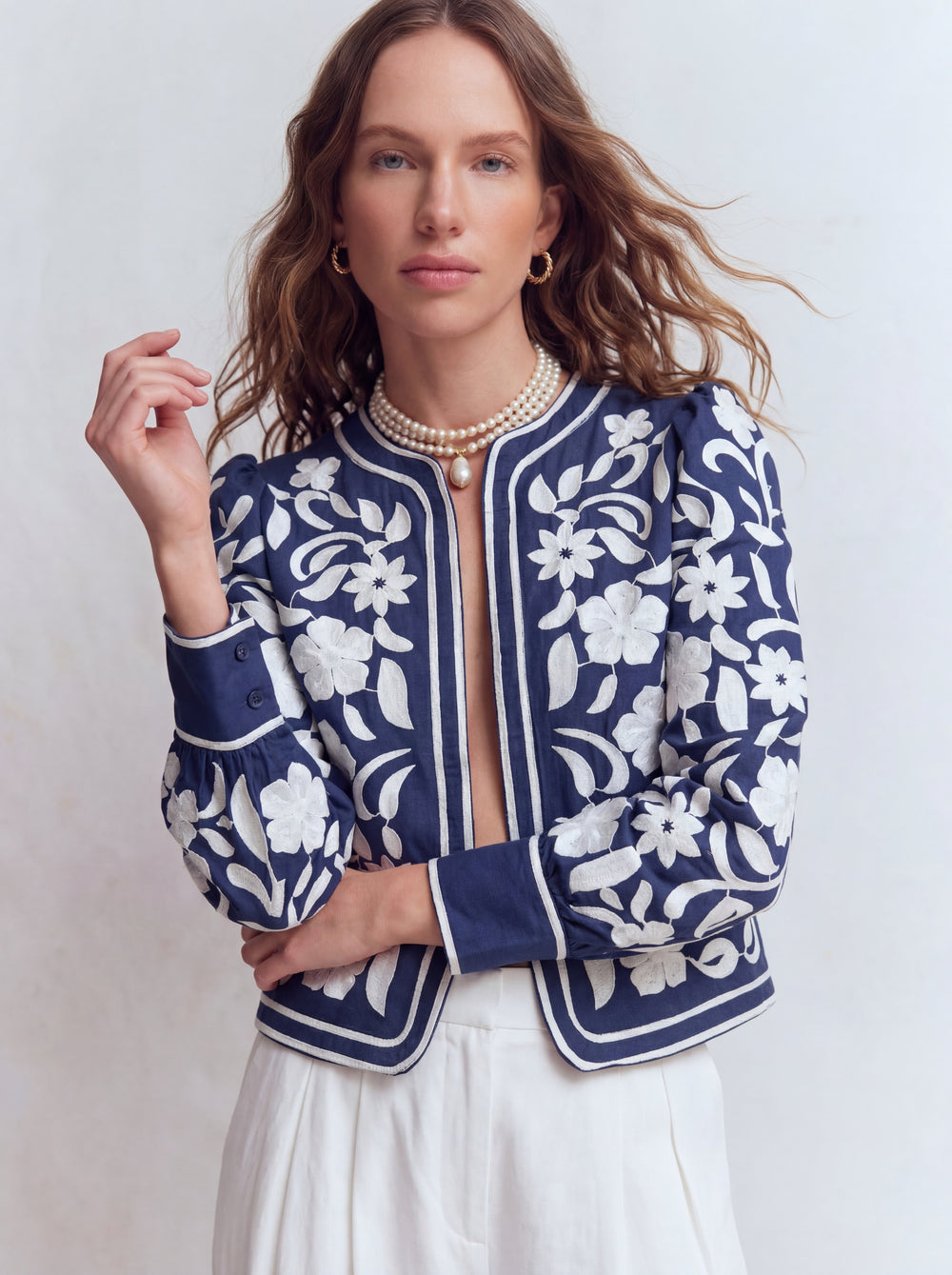 HANNA NAKIS DETAYLI GOMLEK CEKET INDIGO