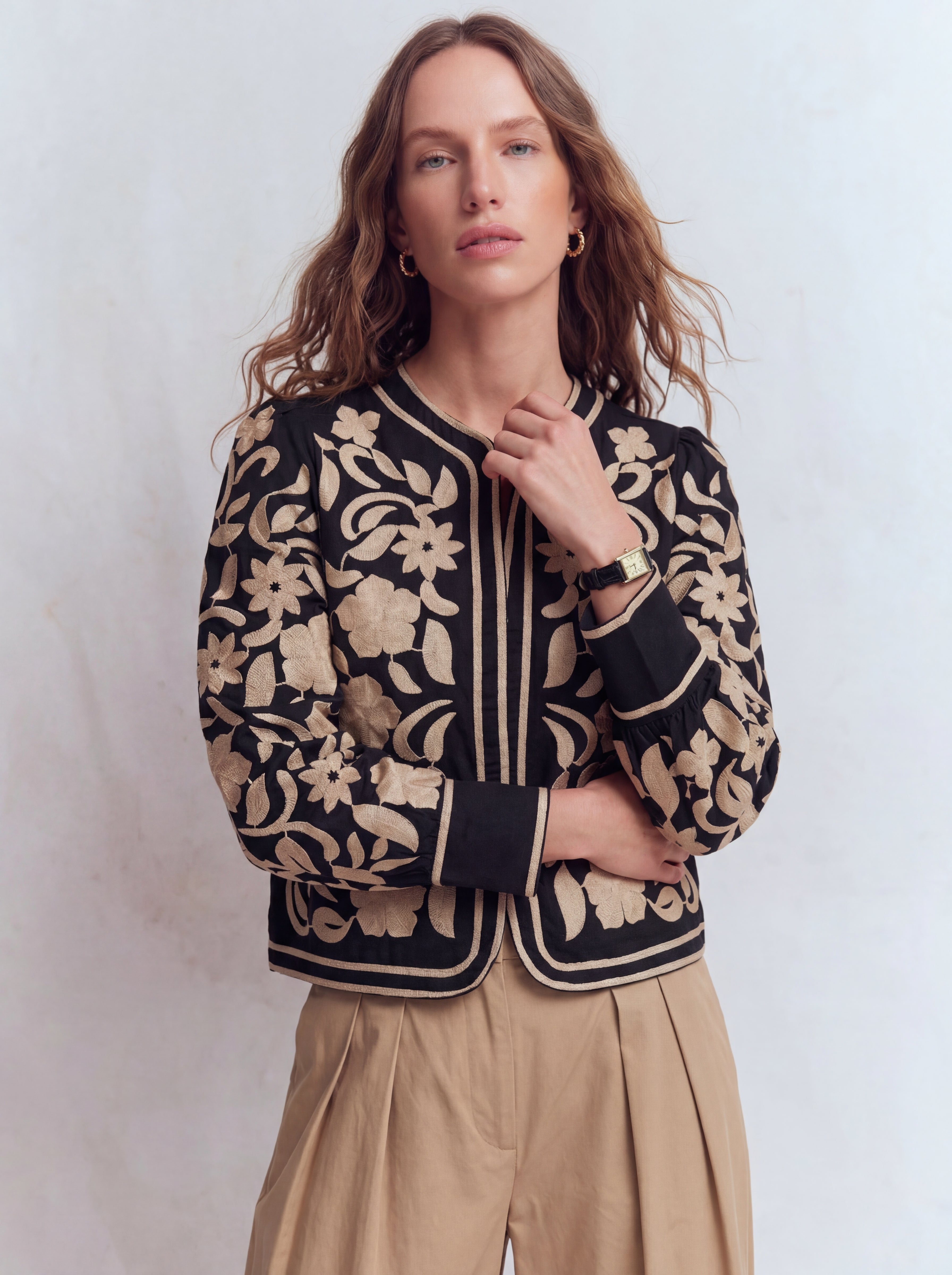 CLAIR DE ROSE EMBROIDERED SHIRT