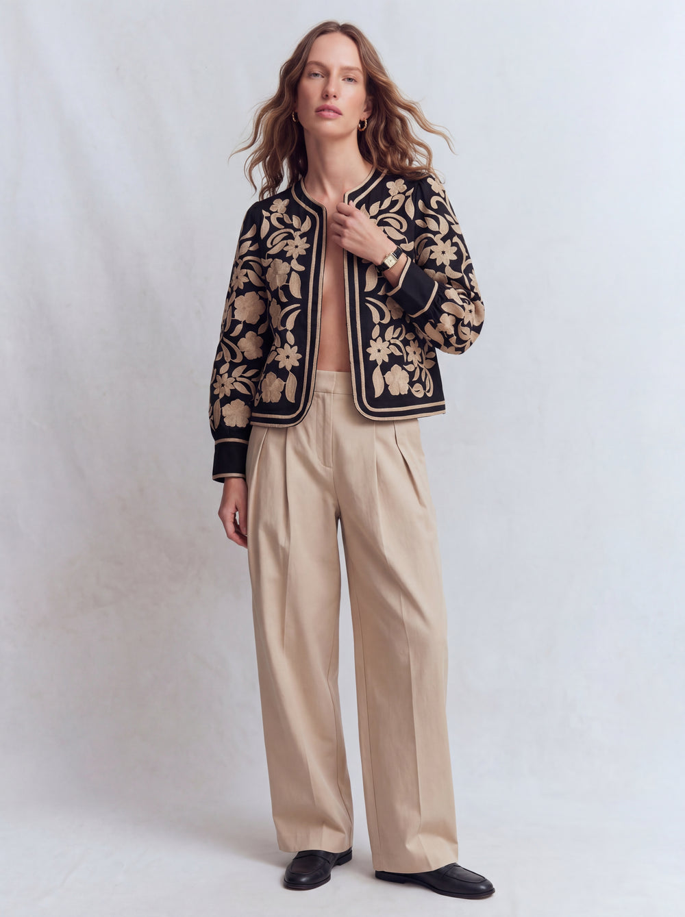 HANNA NAKIS DETAYLI GOMLEK CEKET SIYAH