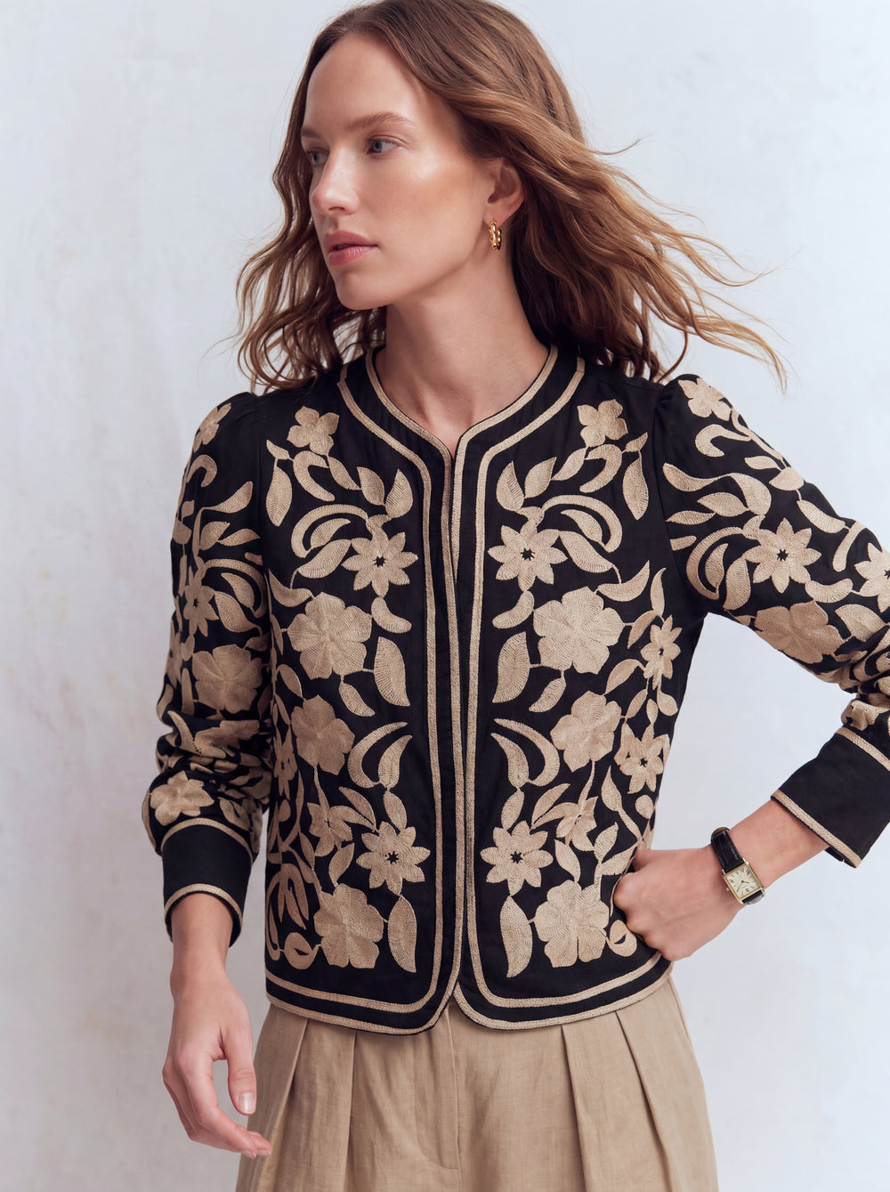 HANNA NAKIS DETAYLI GOMLEK CEKET SIYAH