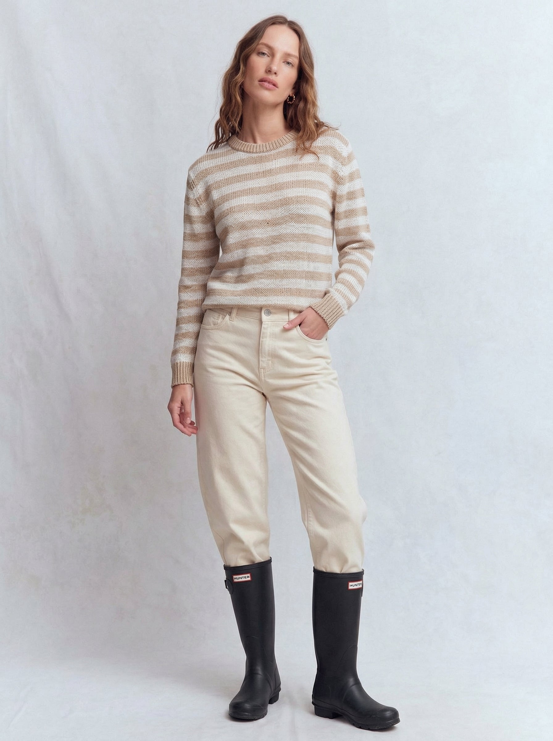 HIGH COLLAR SWEATER BROWN