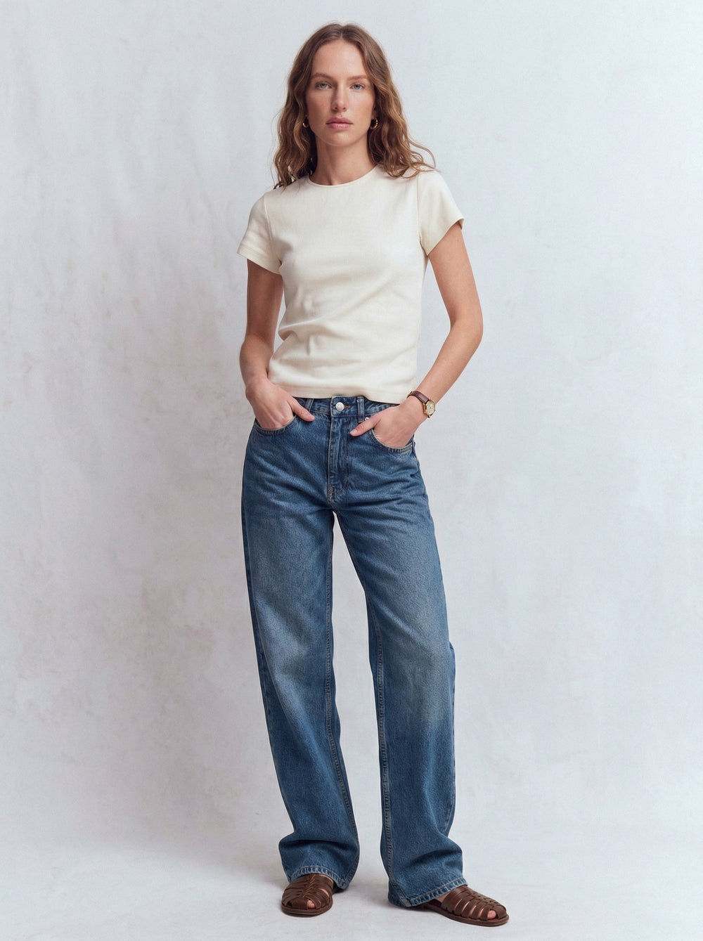 STRAIGHT FIT YUKSEK BEL BORU PACA JEAN BLUE