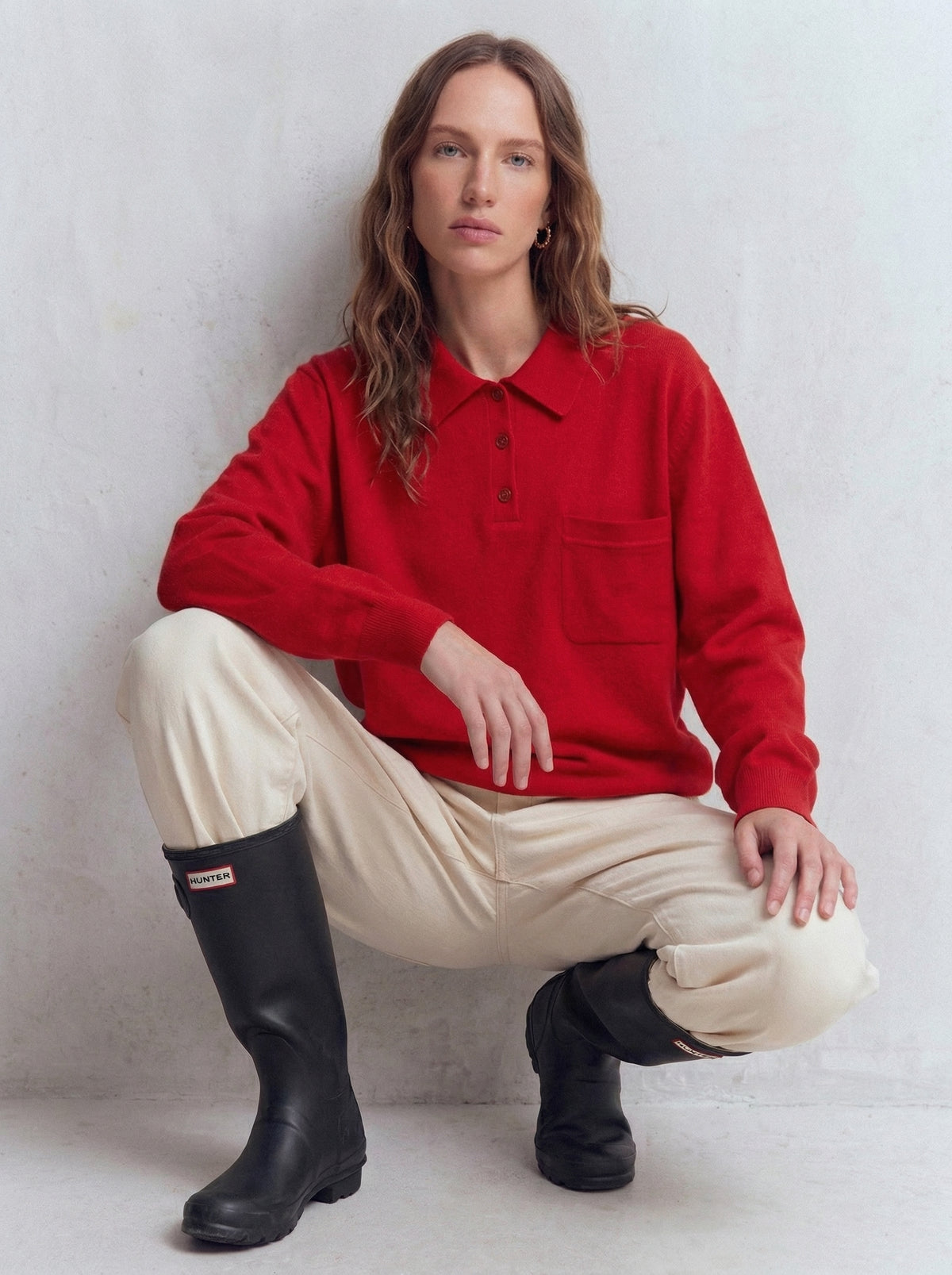 YUN POLO YAKA UNISEX KAZAK KIRMIZI