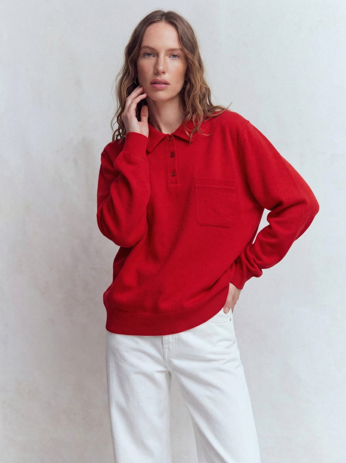 YUN POLO YAKA UNISEX KAZAK KIRMIZI
