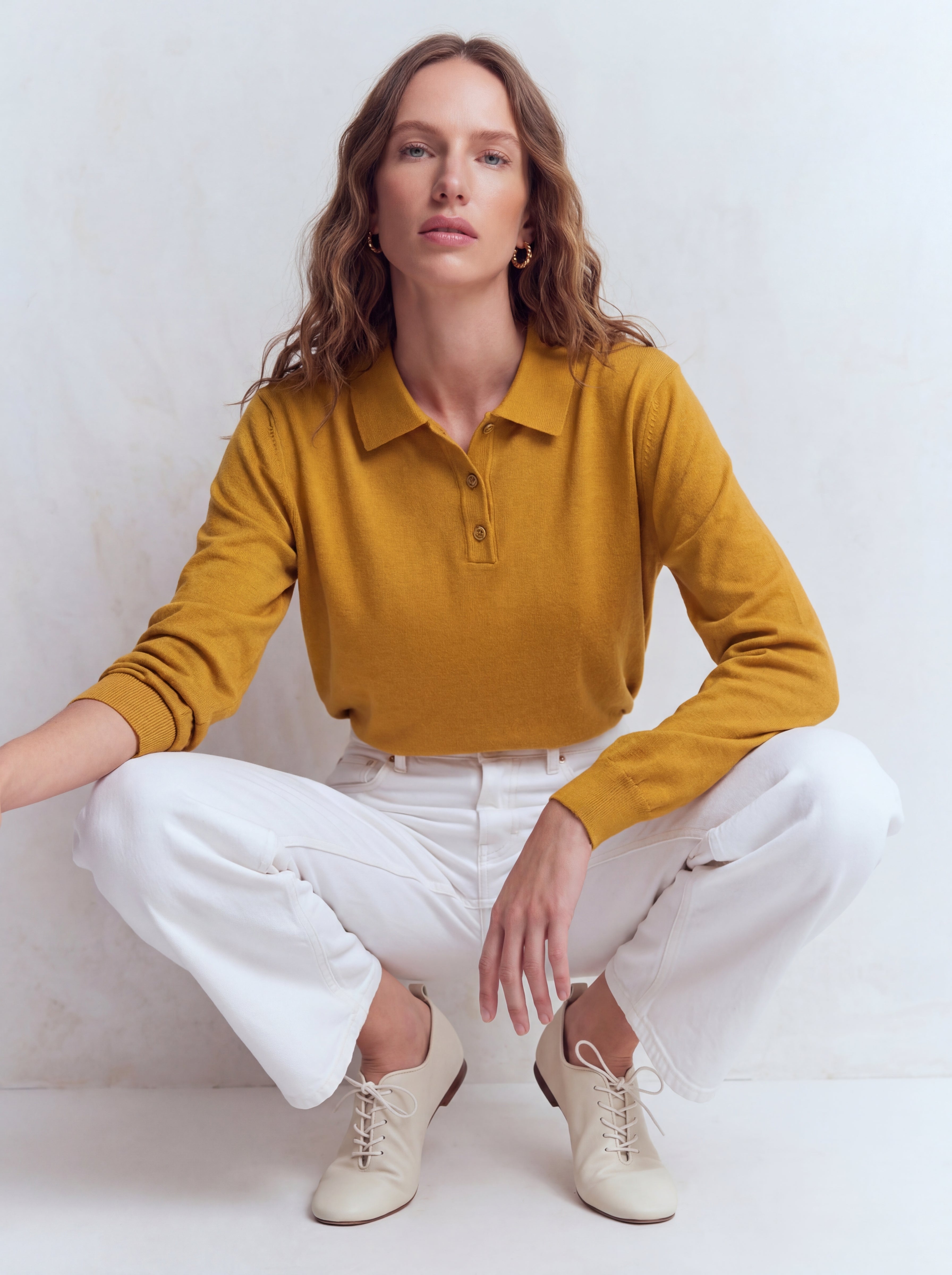 PAMUK POLO YAKA UNISEX KAZAK HARDAL