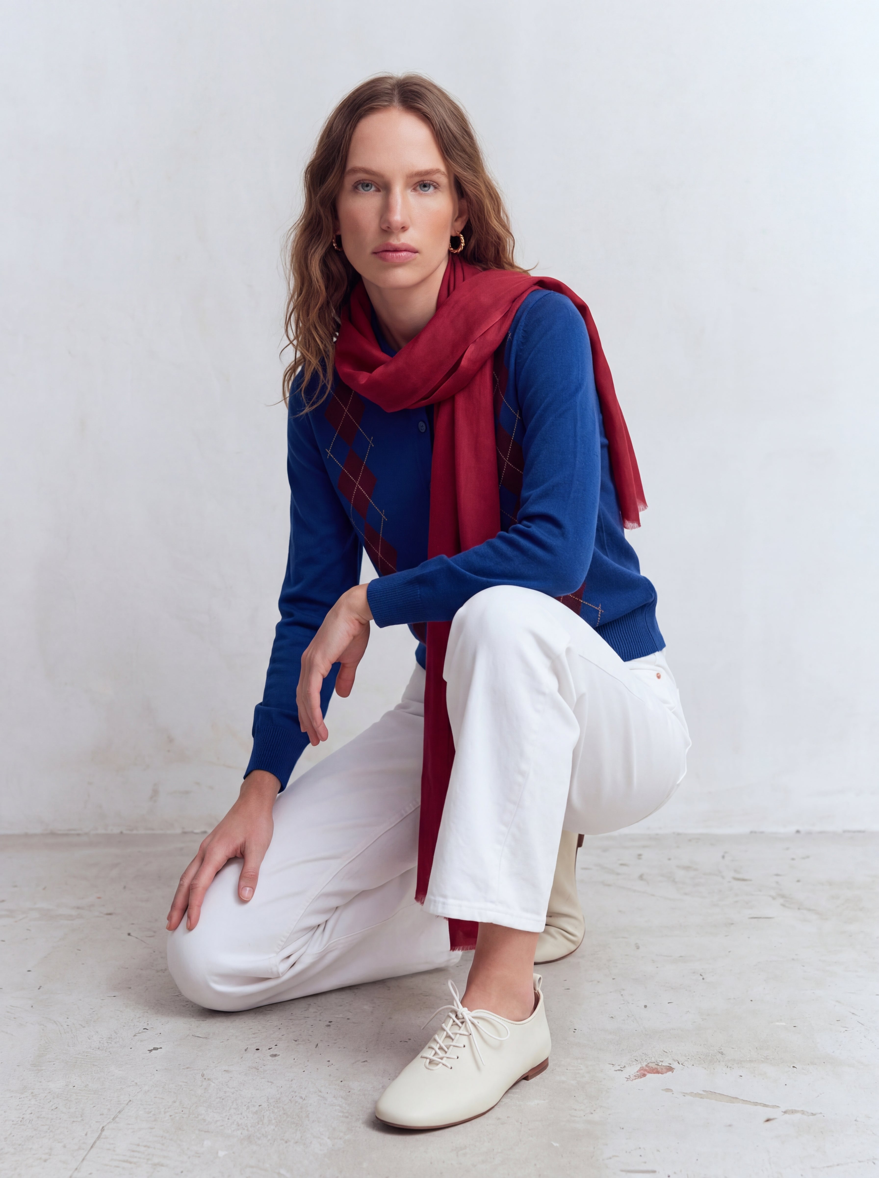 BRITISH RED ORGANIK PAMUK HANDMADE SAL