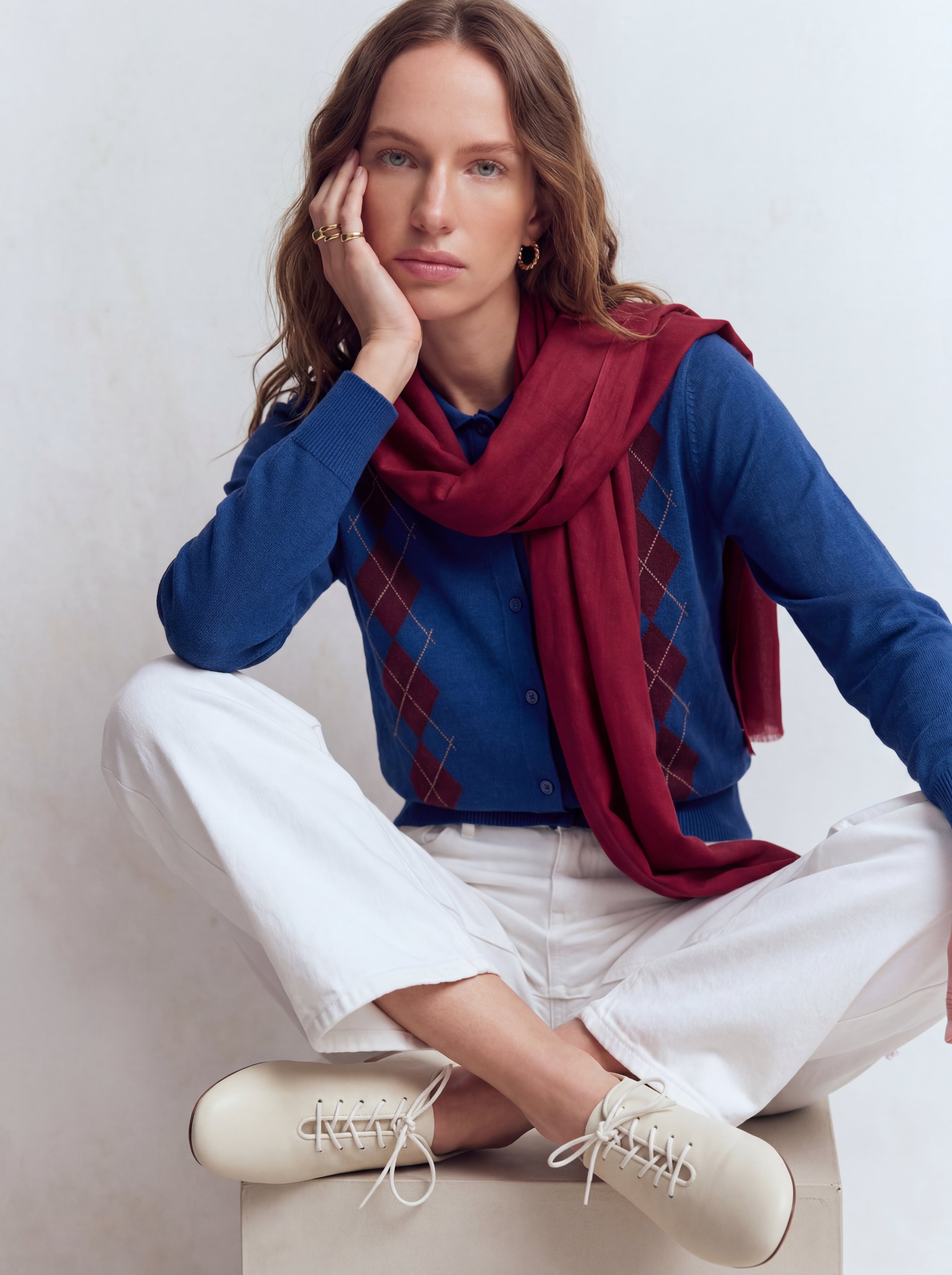 BRITISH RED ORGANIK PAMUK HANDMADE SAL
